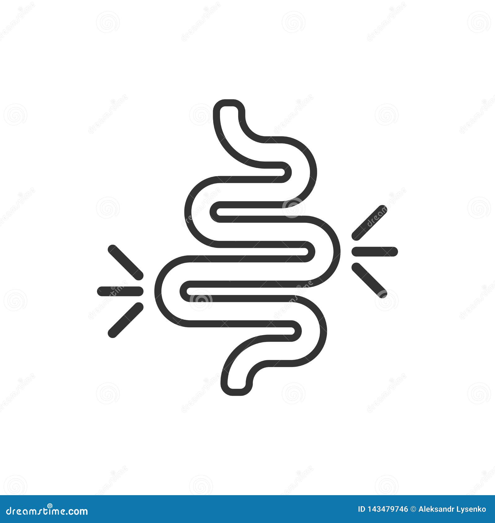 食道在平的样式的便秘象大肠炎在白色被隔绝的背景的传染媒介例证胃企业概念向量例证 插画包括有