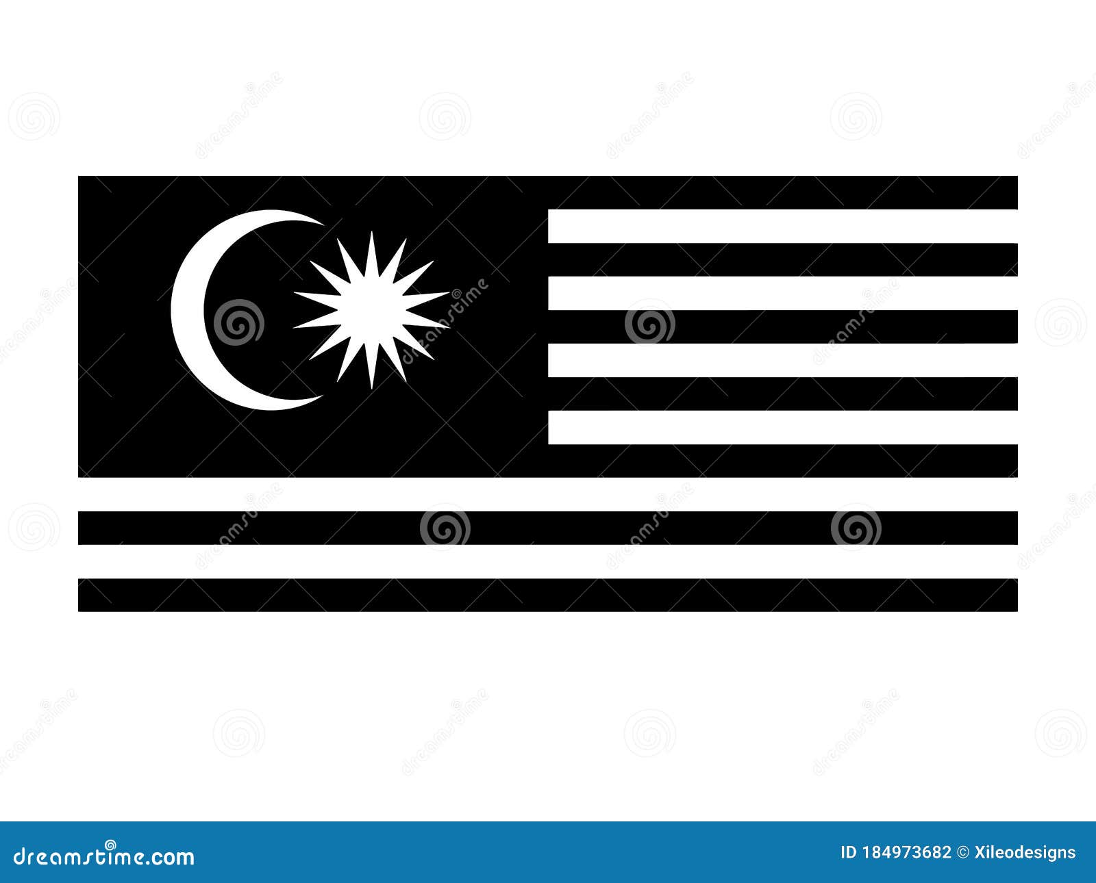 马来西亚黑白旗 国徽旗 单色灰度eps矢量图向量例证 插画包括有查出 平面 设计 政府
