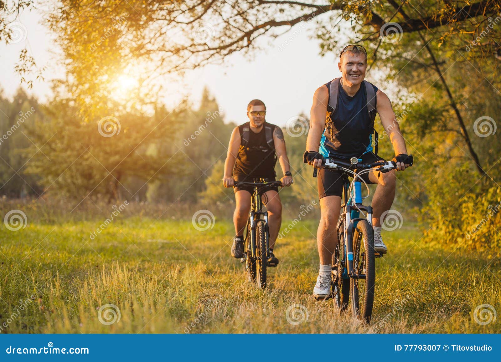 My friend riding a bike