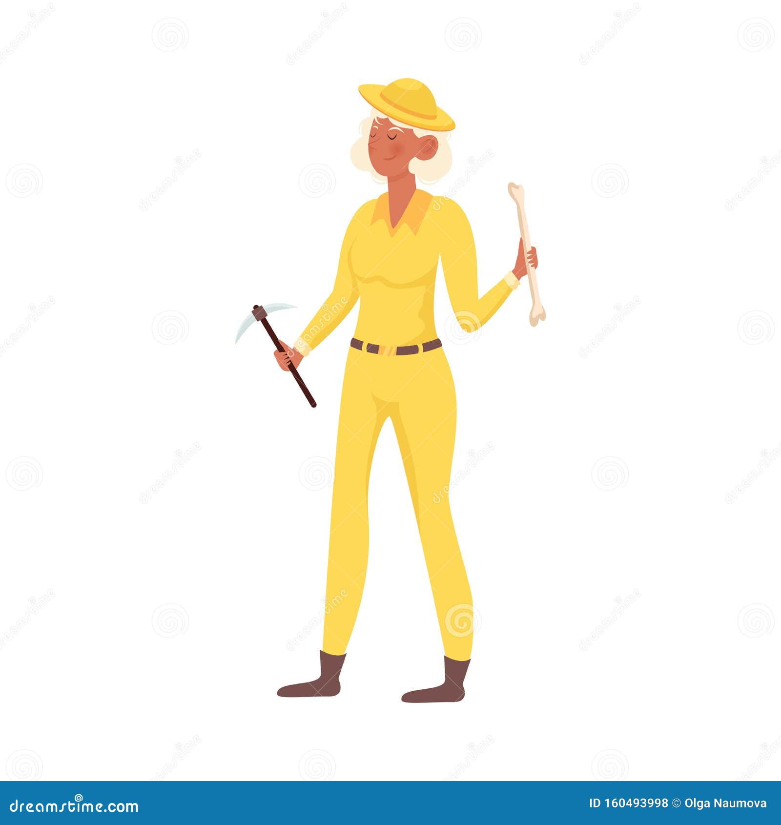 黄衣女考古学家手持古骨矢量图向量例证 插画包括有服装 字符 设备 概念 地质 探险家 黄衣女考古学家手持古骨矢量图向量例证 插画包括有服装 字符 设备 概念 地质 探险家