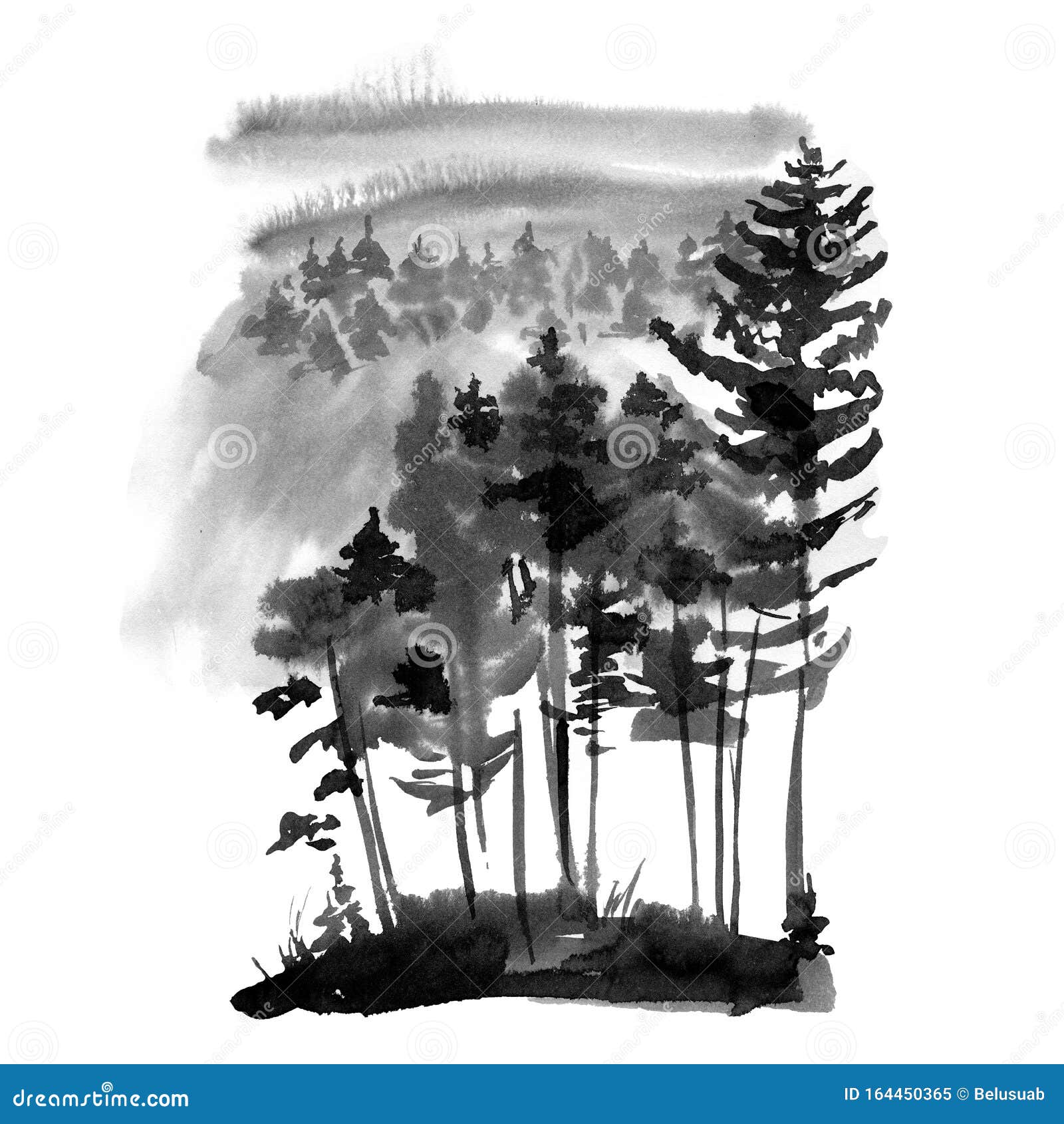 黑白雪地林针叶树冬黑白水彩剪影库存例证 插画包括有新建 北部 绘画 针叶树 看板卡 杉木 黑白雪地林针叶树冬黑白水彩剪影库存例证 插画包括有新建 北部 绘画 针叶树 看板卡 杉木