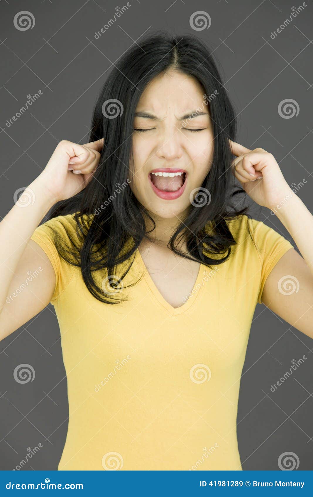 Asian Woman Shouting 7
