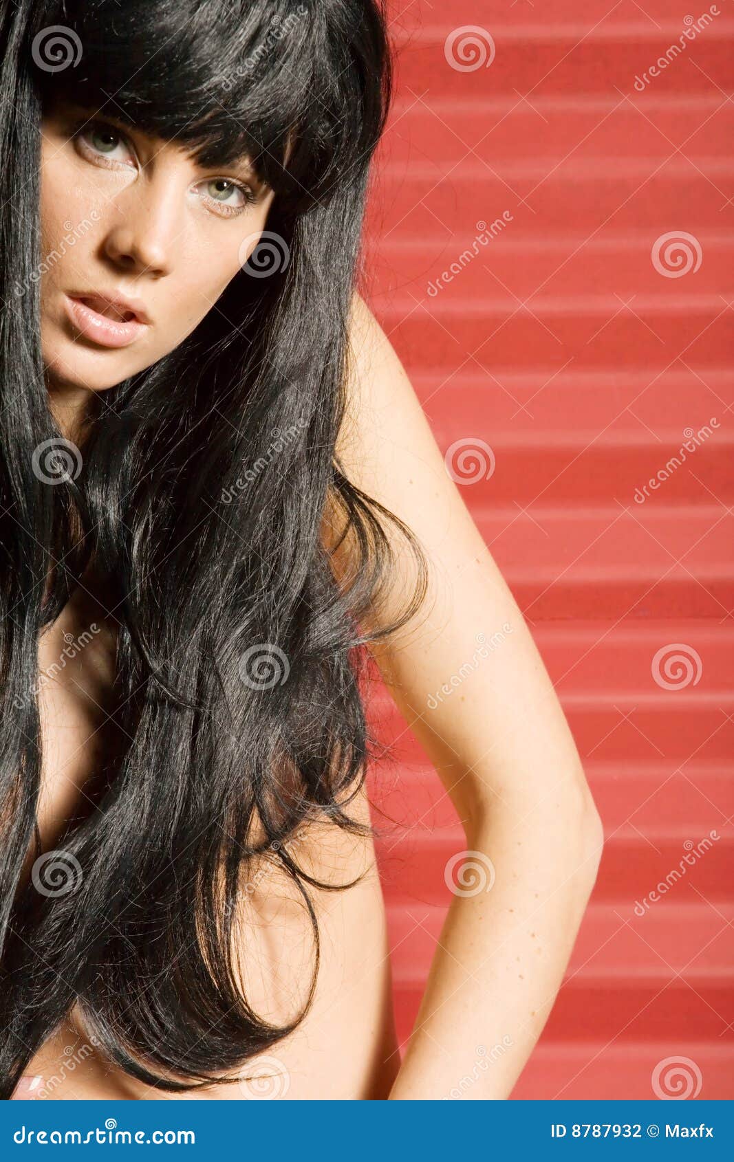 .y Girl With Dark Long Hair Stock Photography - Image 