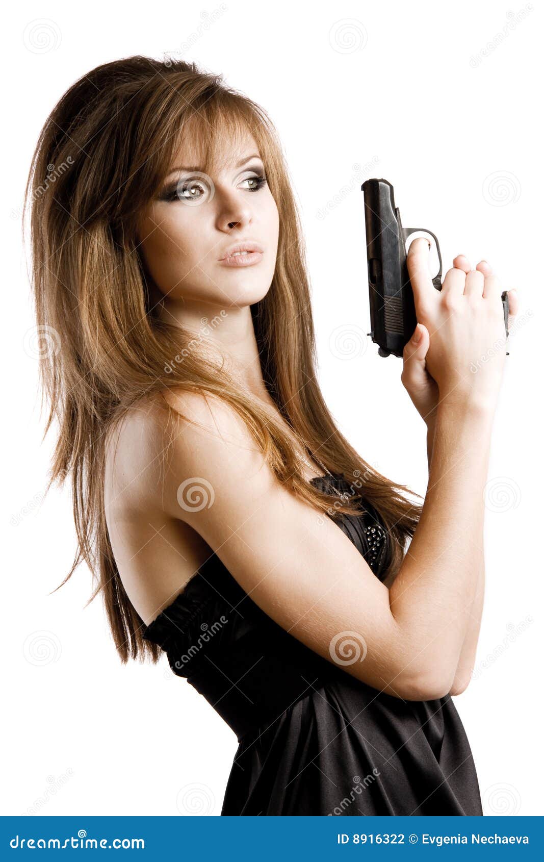 Girl With A Gun Stock Photography - Image: 8916322