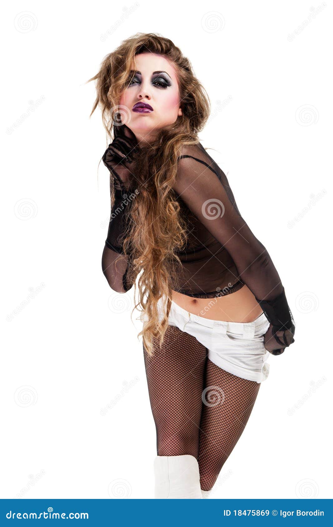 Rocker Girl Wiht Cool Makeup Royalty Free Stock Images 