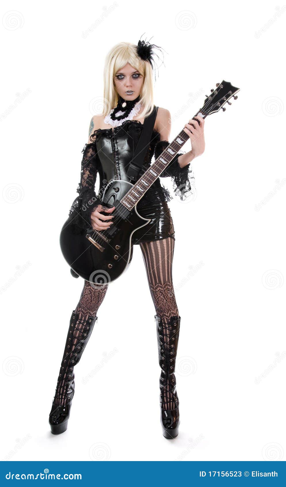 Woman With Guitar Stock Photos - Image: 17156523
