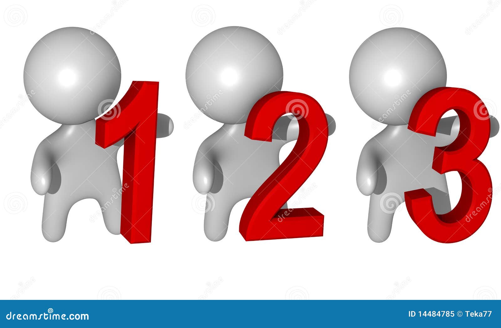 1-2-3 3d stock illustration. Illustration of number 14484785