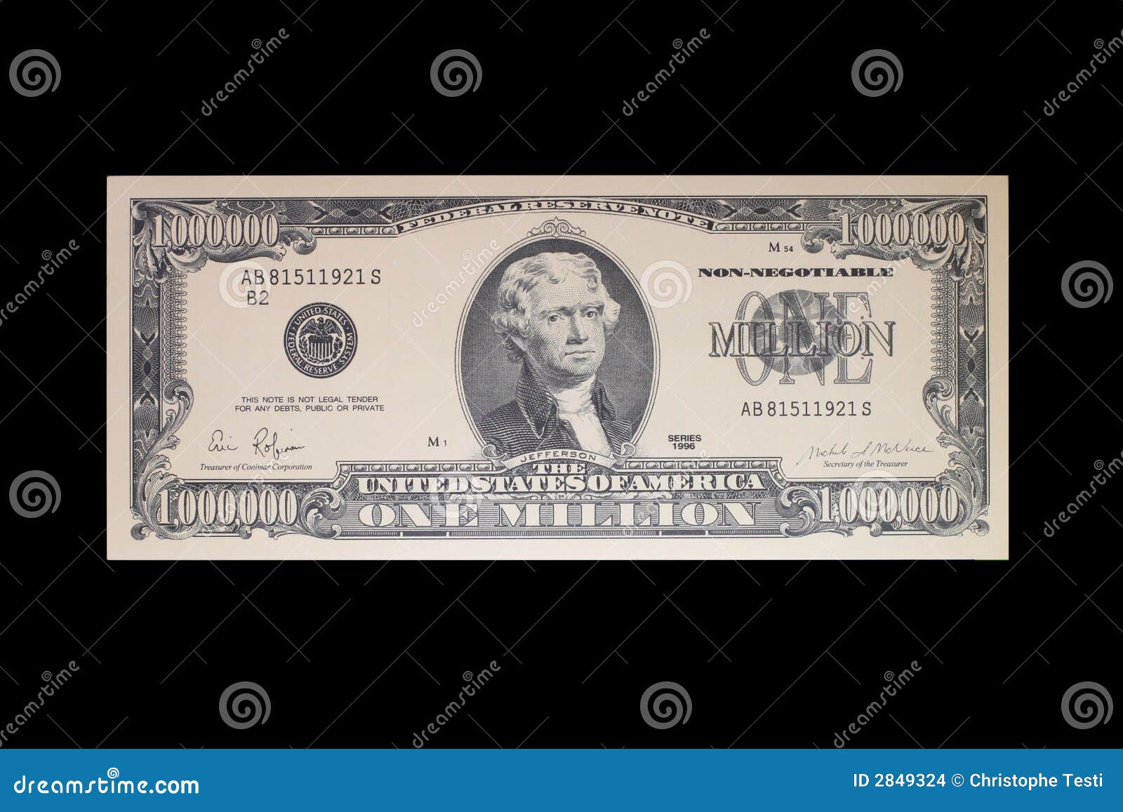 1 million dollar bank note
