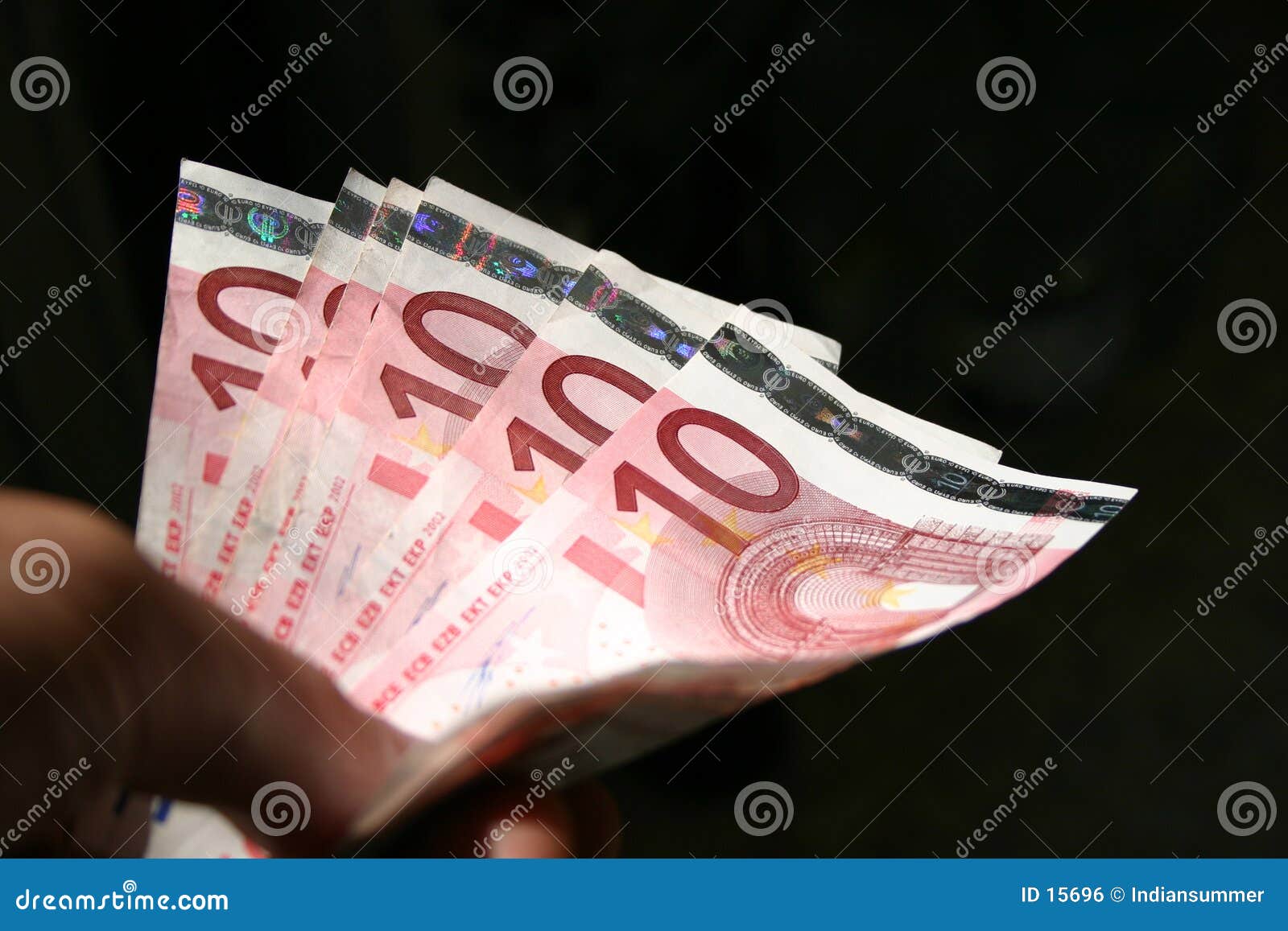 10 euros bills close-up