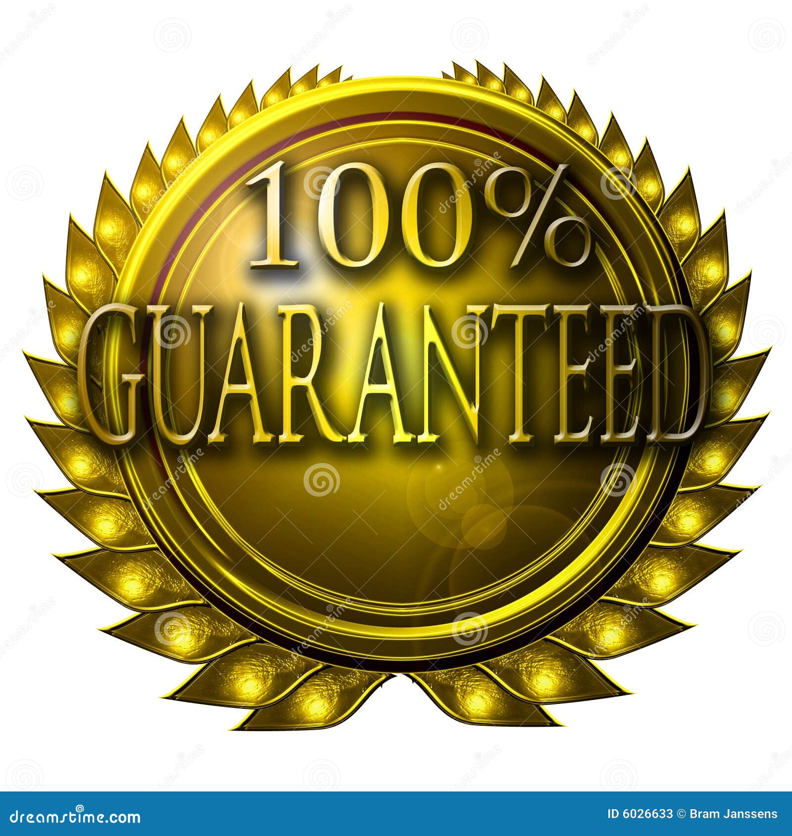 100 guaranteed stock illustration. Illustration of assured 6026633