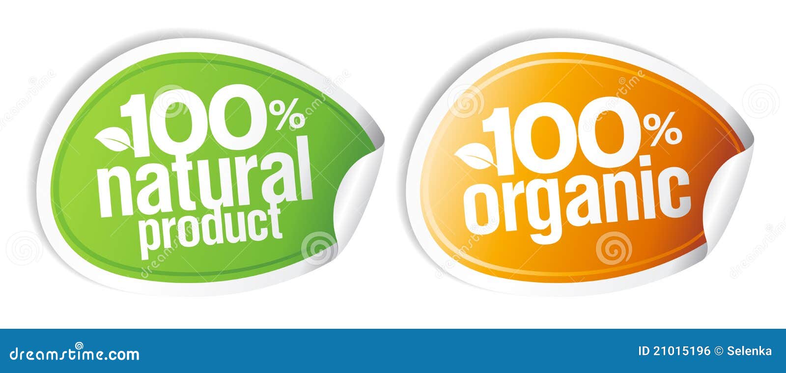 100% natural product stickers.