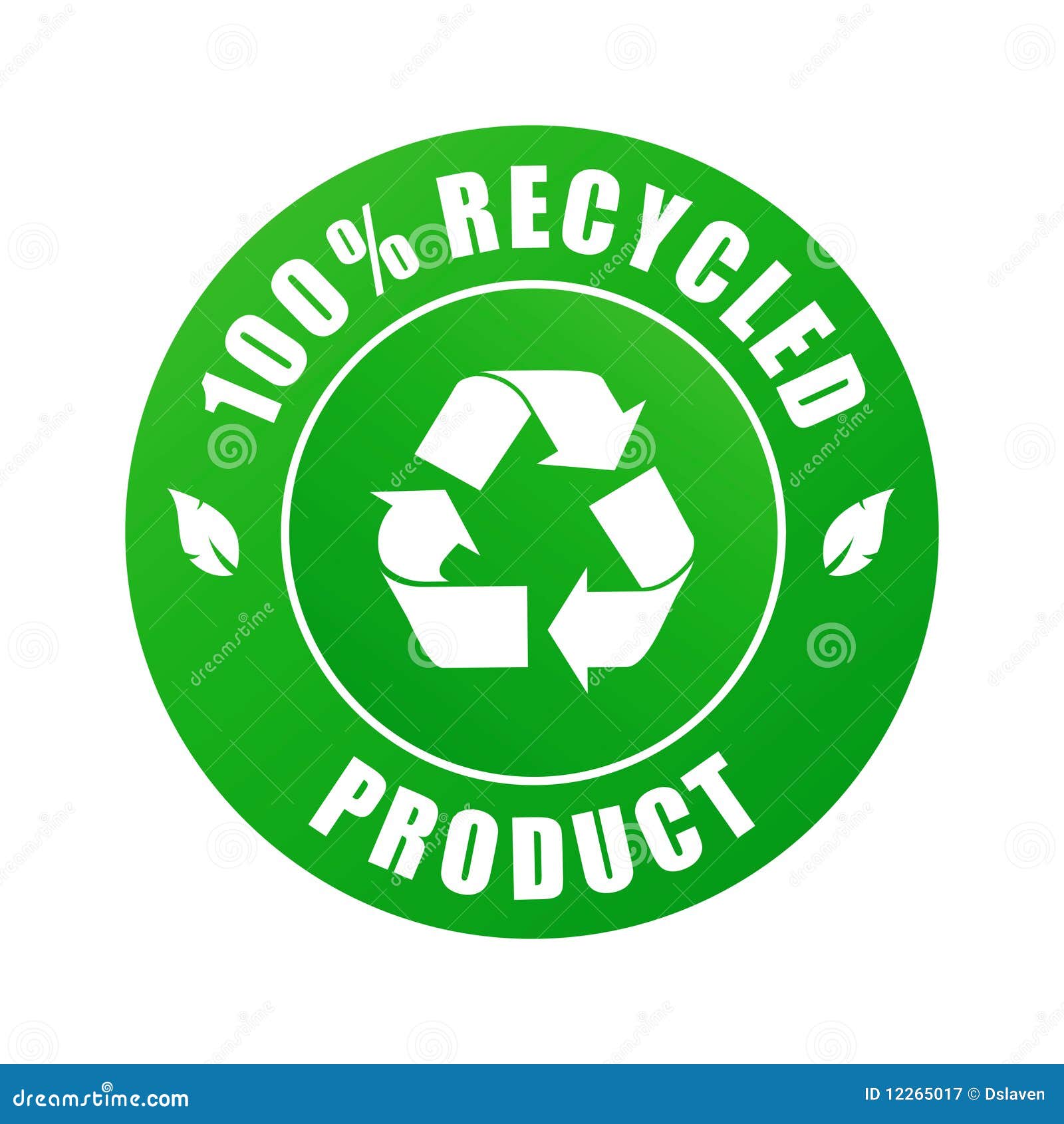 100 Recycled Product (vector) Stock Vector Image 12265017