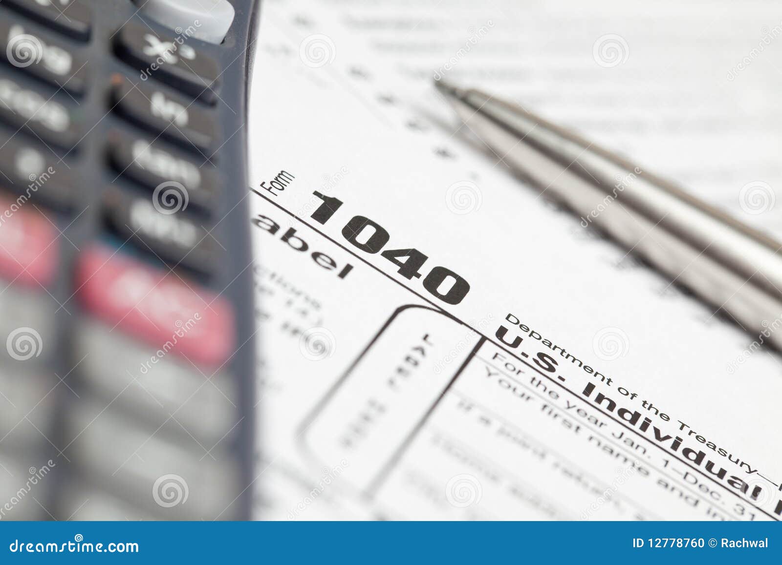 1040 Tax Form. Filling federal individual tax return forms