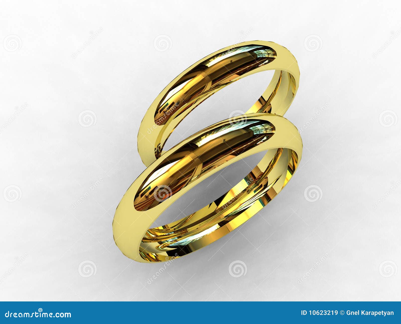  18  Karat  Gold  Wedding  Bands  Royalty Free Stock Images 