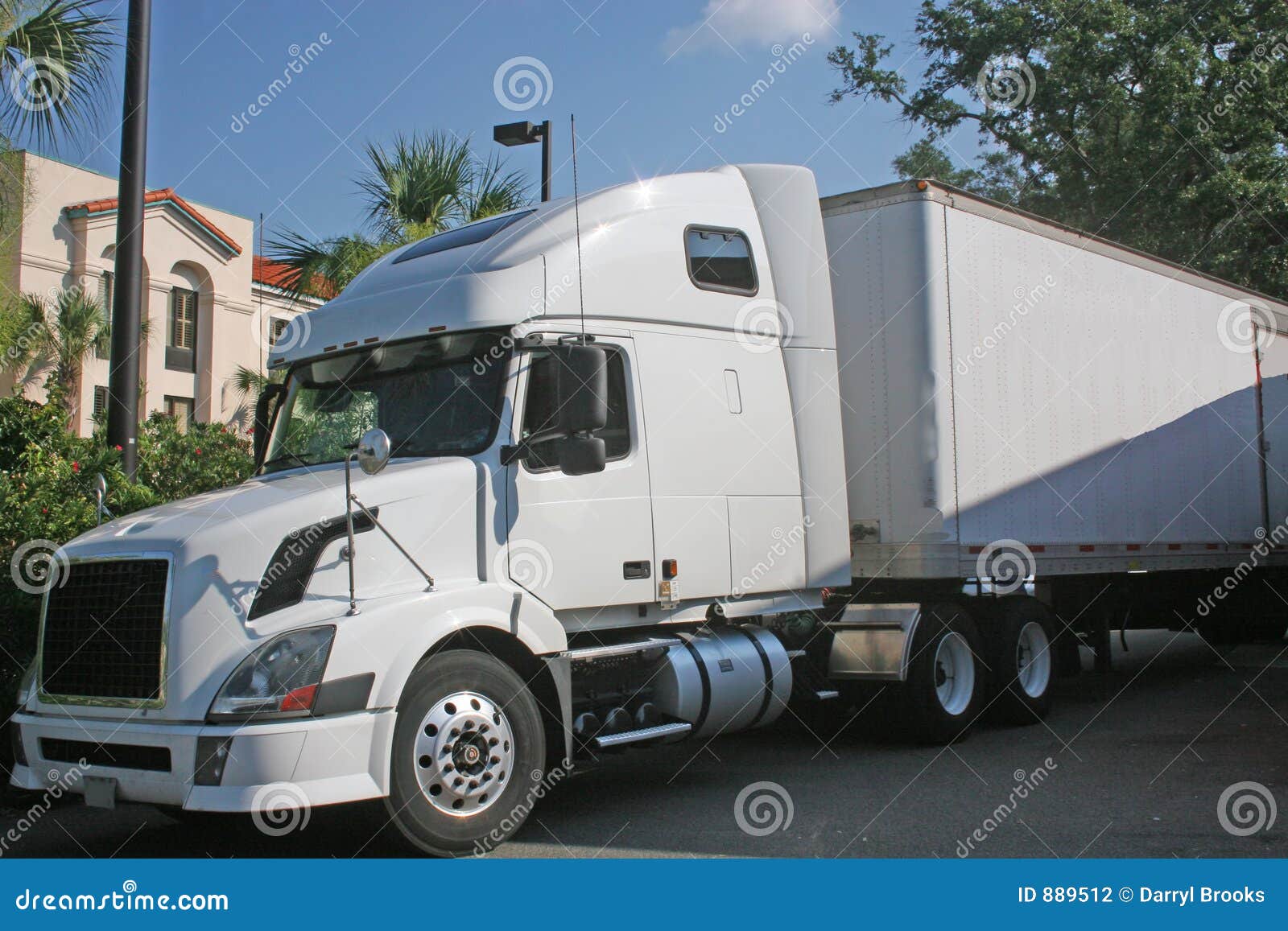18 Wheeler stock photo. Image of trucking, truck, white 889512