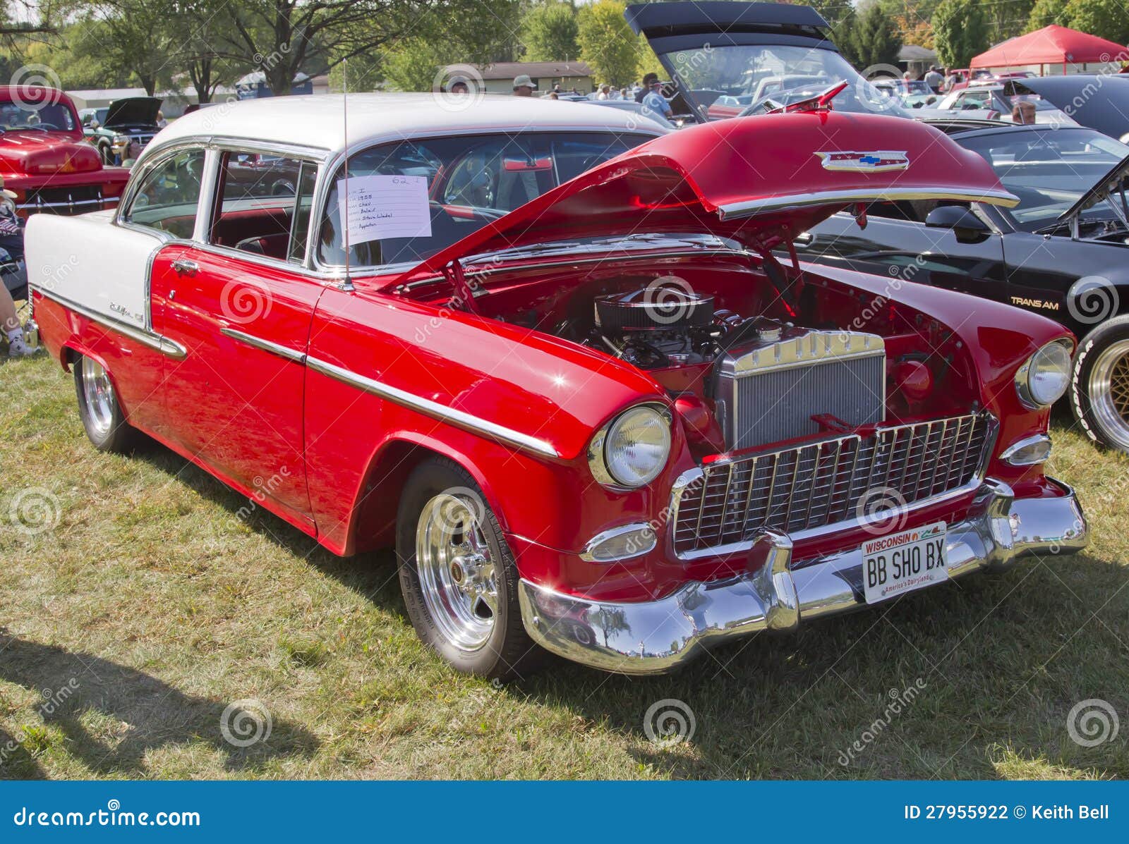 1955 Chevy Bel Air Red & White Editorial Photography - Image of vintage