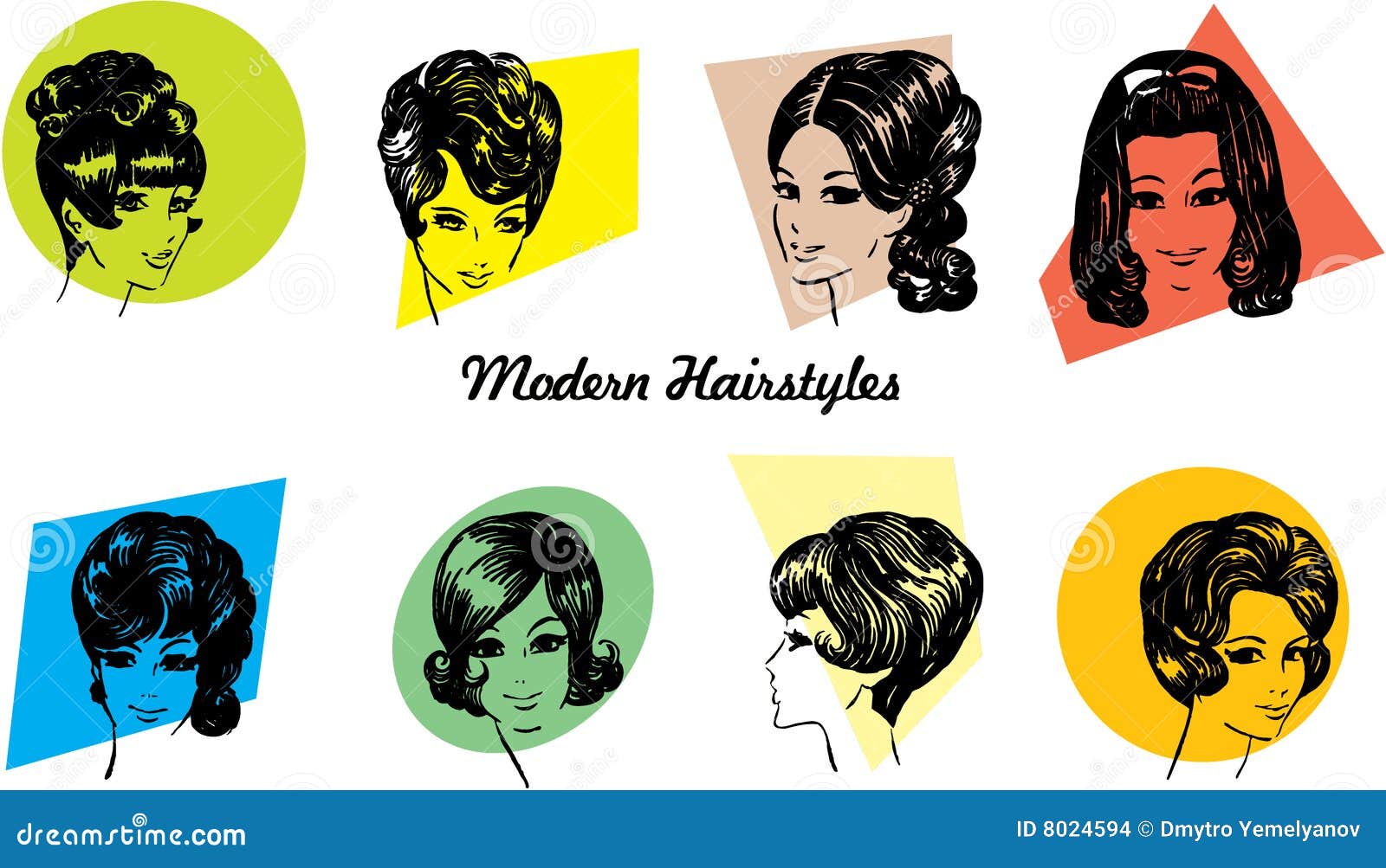 1960s Hairstyles Stock Images - Image: 8024594