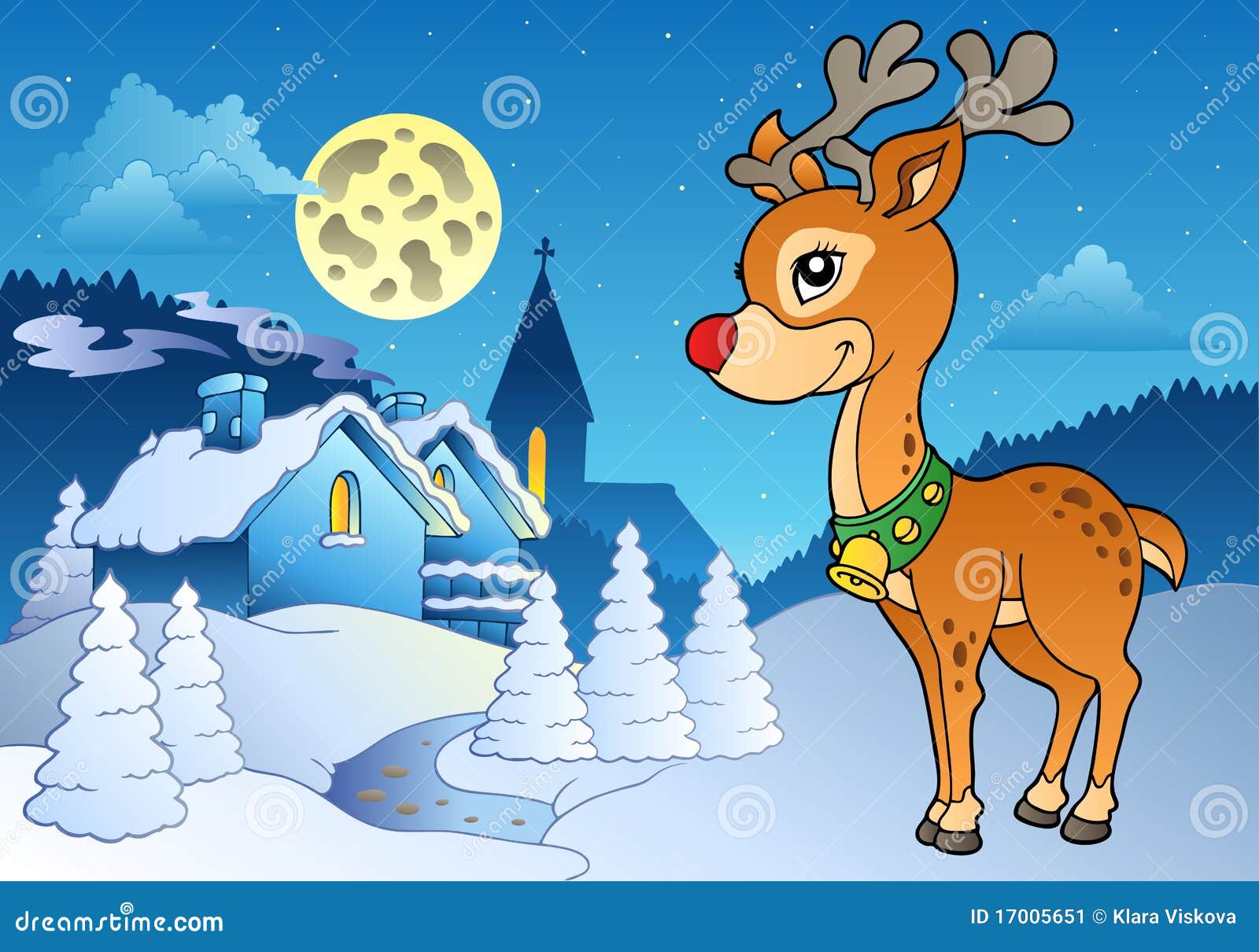 2 детеныша северного оленя рождества напольных Иллюстрация вектора -  иллюстрации насчитывающей праздник, мило: 17005651