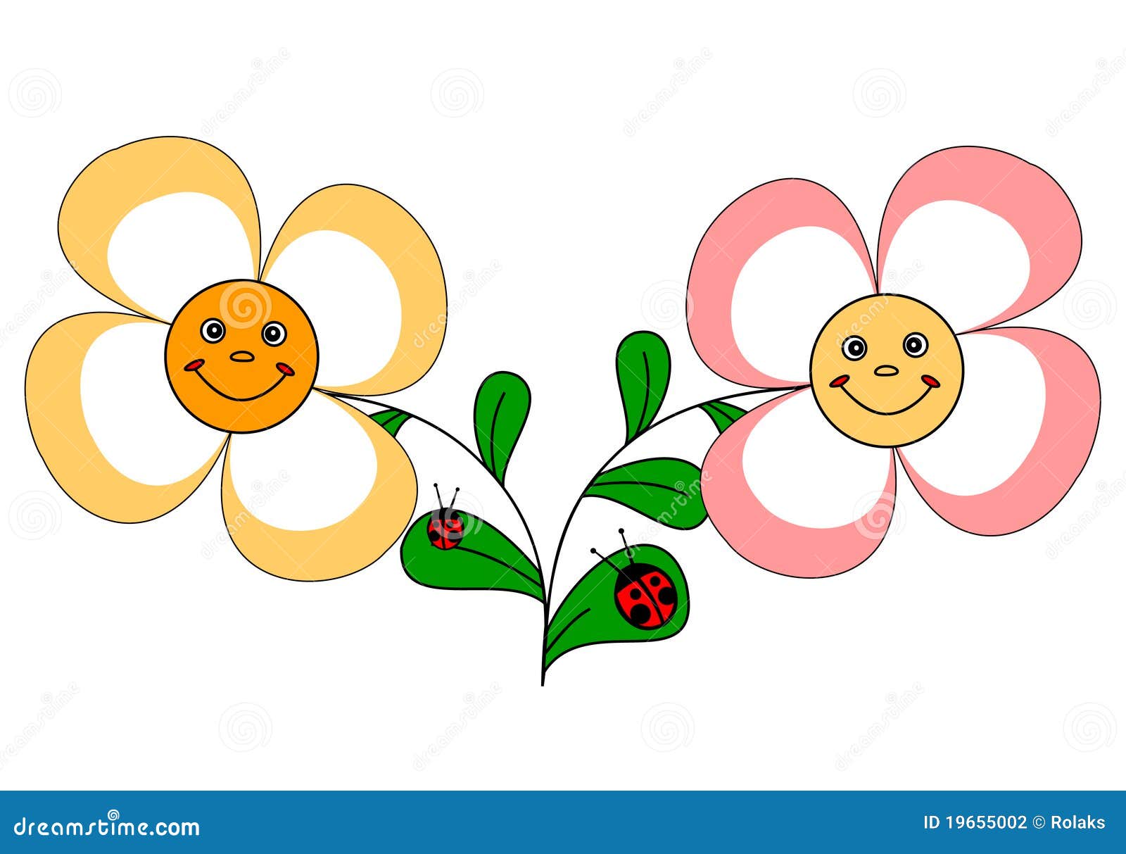 2 Flores Y Ladybugs Divertidos Ilustración del Vector - Ilustración de amistad, bicho: 19655002 2 Flores Y Ladybugs Divertidos Ilustración del Vector - Ilustración de amistad, bicho: 19655002