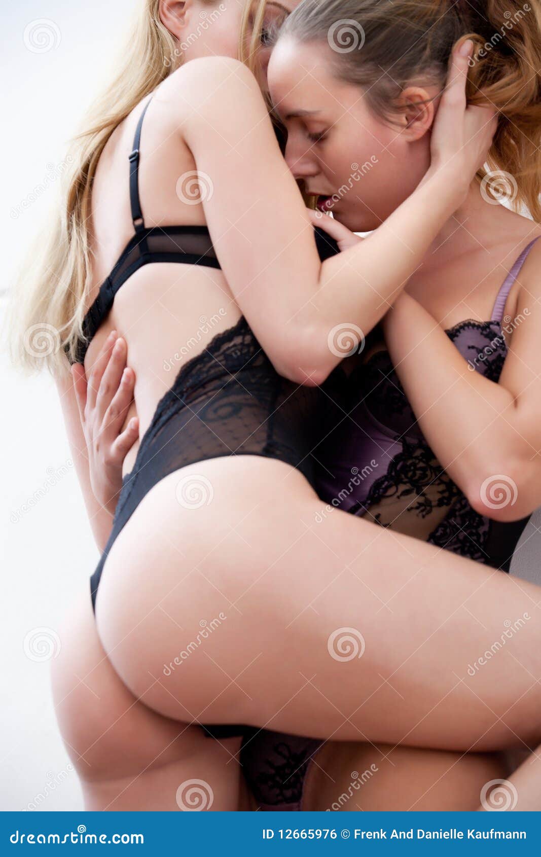 Sexy lesbian foreplay