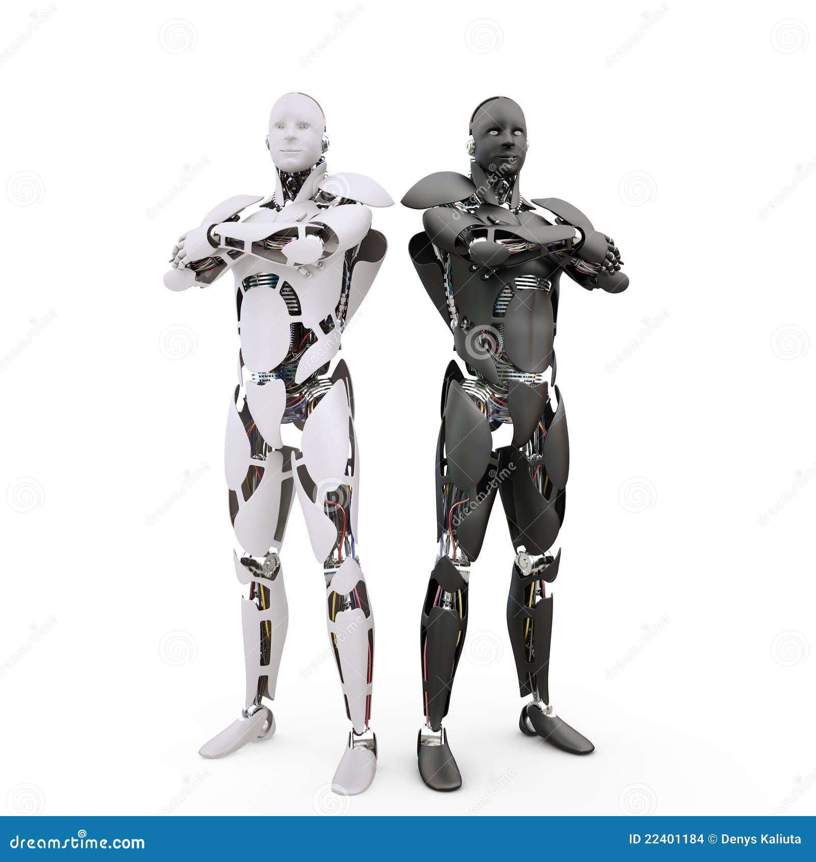 nederlaag oneerlijk Hoeveelheid van 2 robots stock illustration. Illustration of future, science - 22401184
