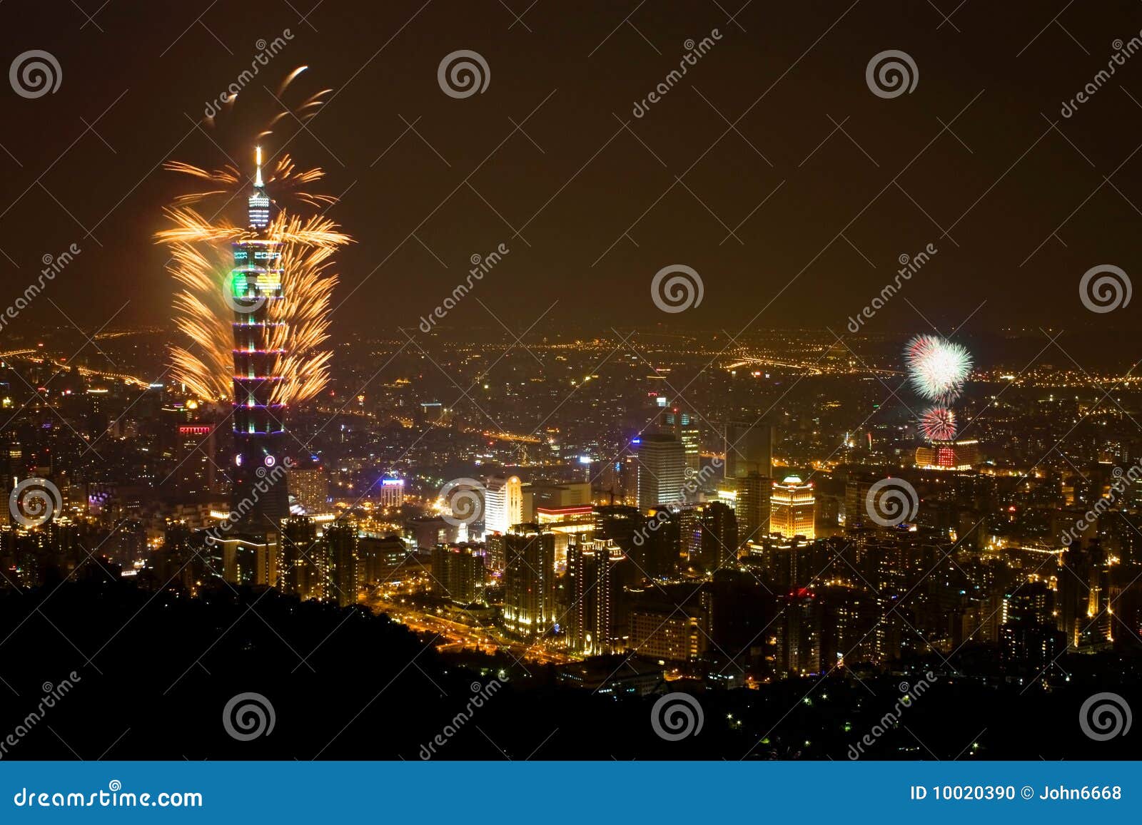 2009 Taipei 101 firework editorial image. Image of architecture - 10020390
