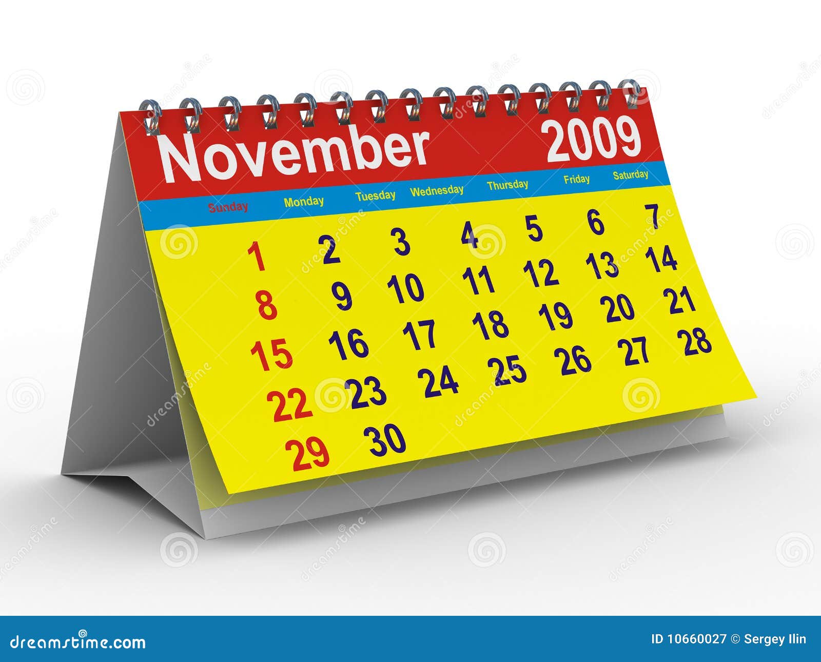 2009 Year Calendar. November Stock Illustration - Illustration of  background, comment: 10660027