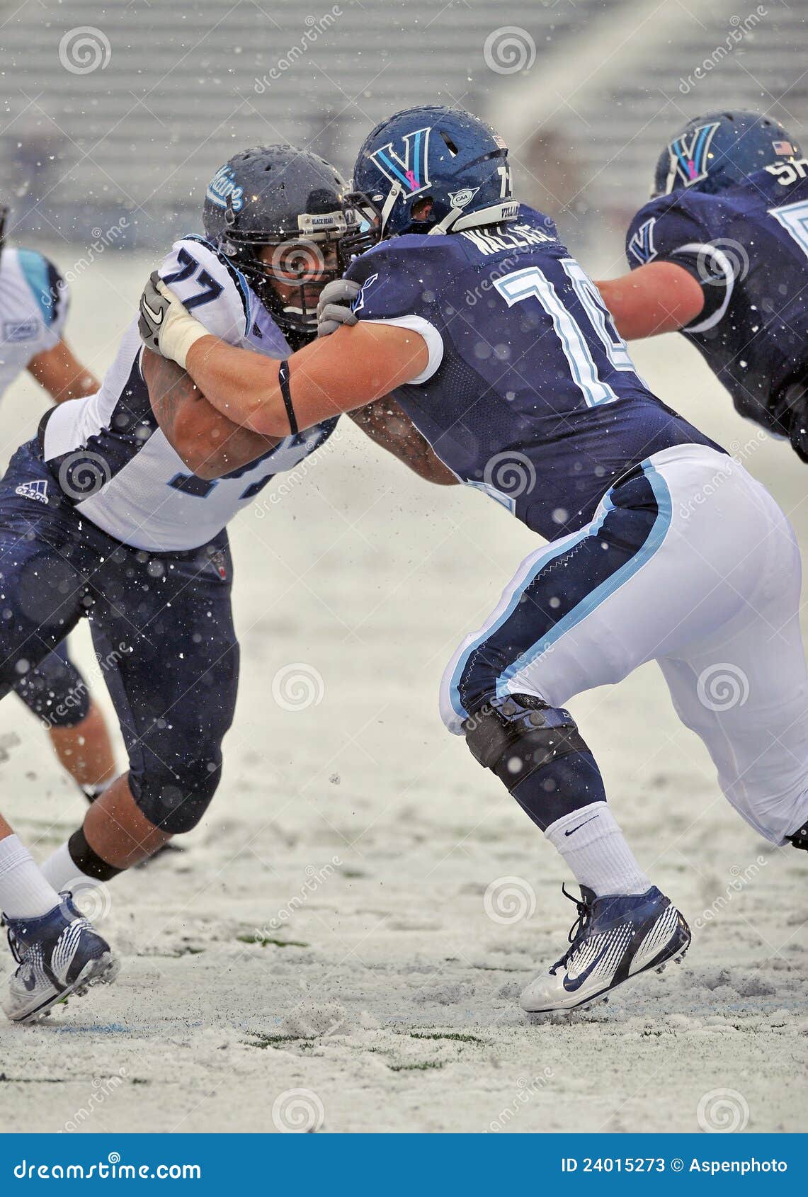 2011 NCAA Football Blocking In The Snow Editorial Stock Photo Image