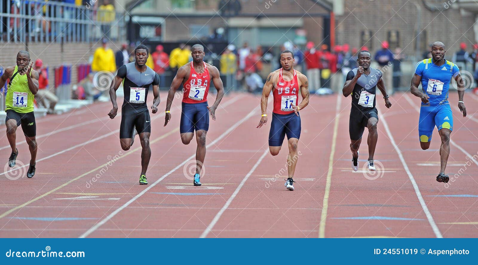 2012 Track And Field 100  Meter Dash Editorial Stock 