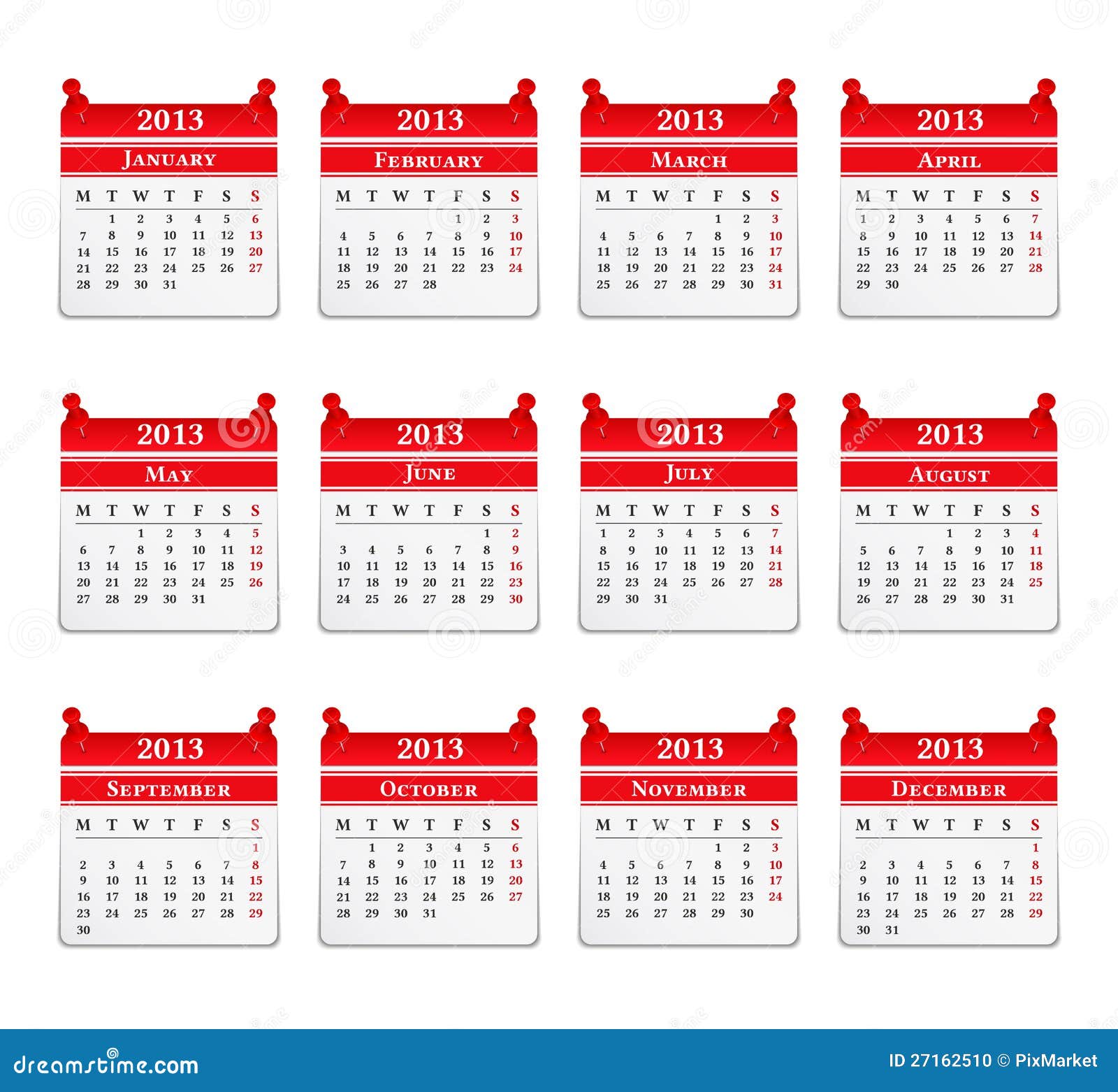 2013 Calendar Template Stock Illustrations – 408 2013 Calendar Template  Stock Illustrations, Vectors \u0026 Clipart - Dreamstime, image size:1600x1562