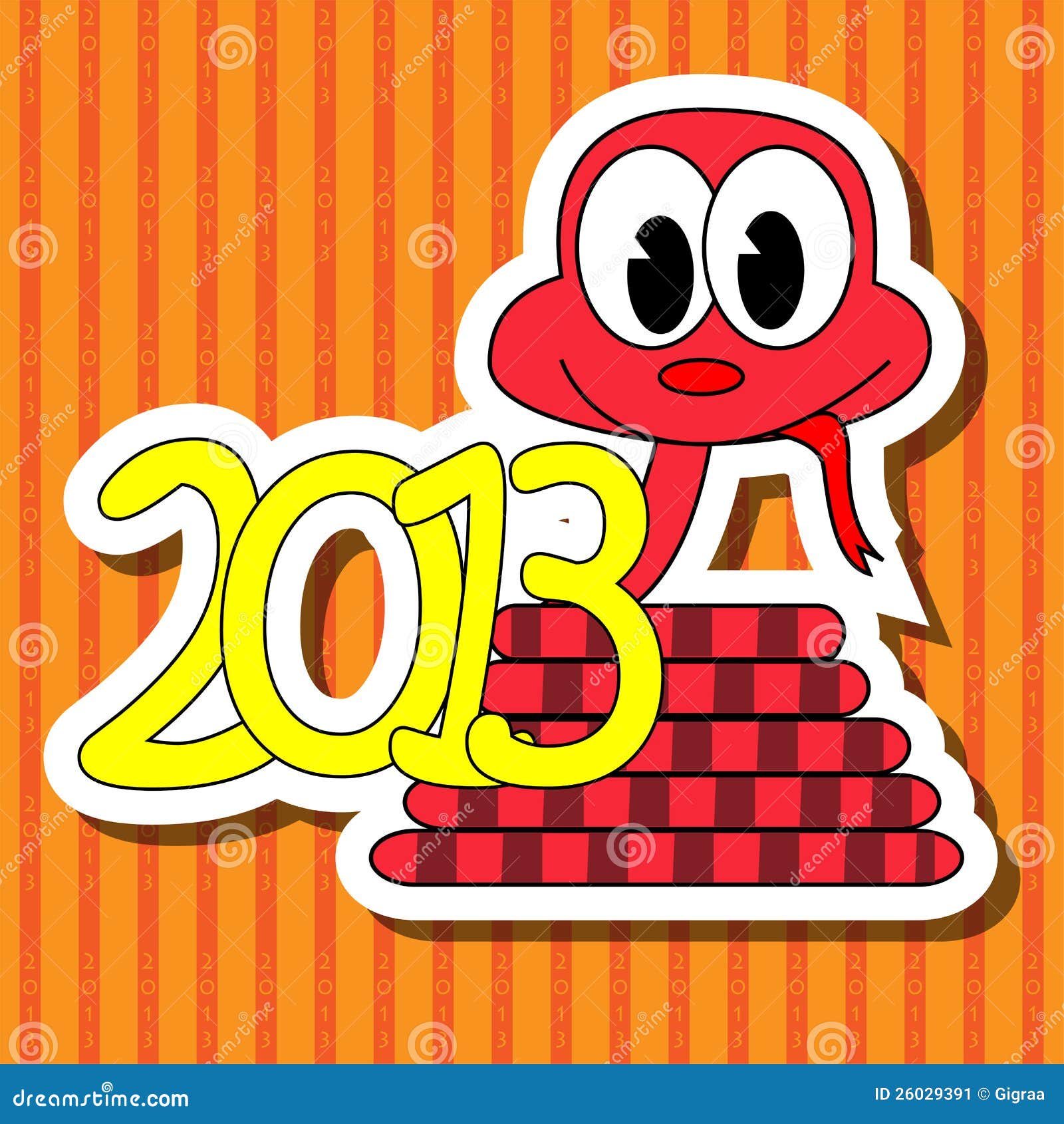  2013 Jahr der Schlange vektor abbildung. Illustration von porzellan Illustration 