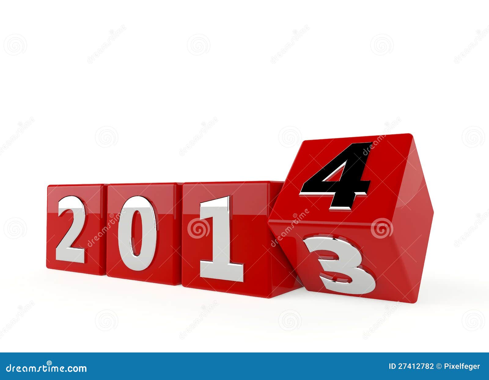 2014 Year In 3d Stock Photography - Image: 27412782