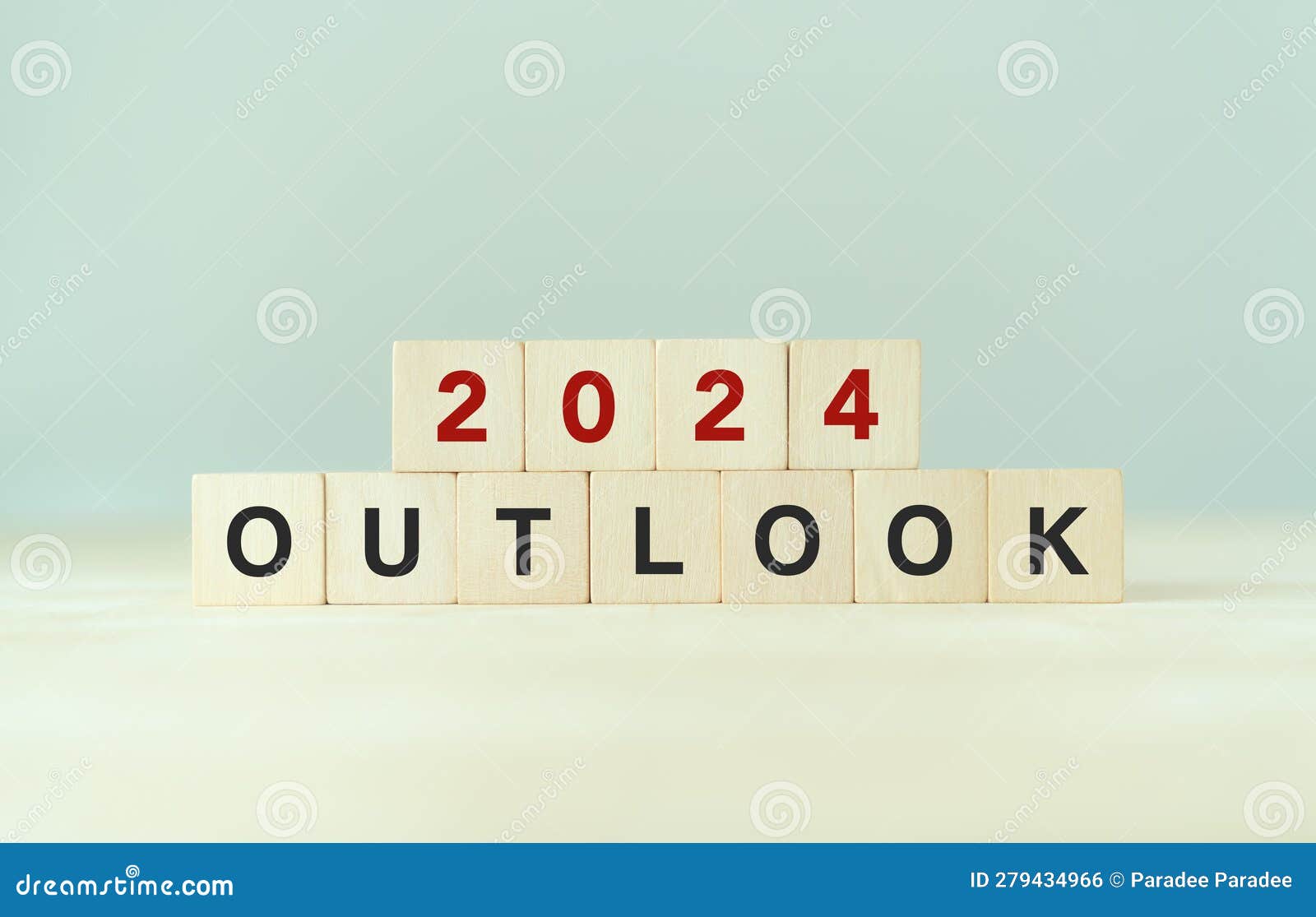 2024 Economic Outlook Concept. Stock Photo Image of success