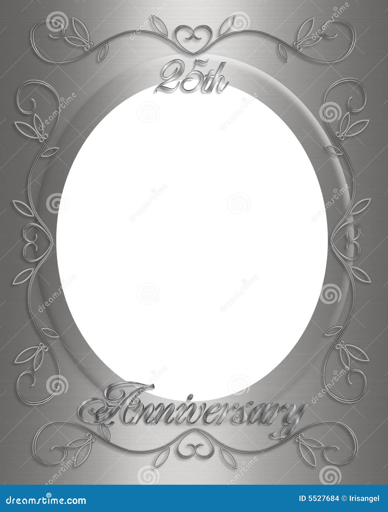 25th Wedding Anniversary Frame Stock Illustration - Illustration ...