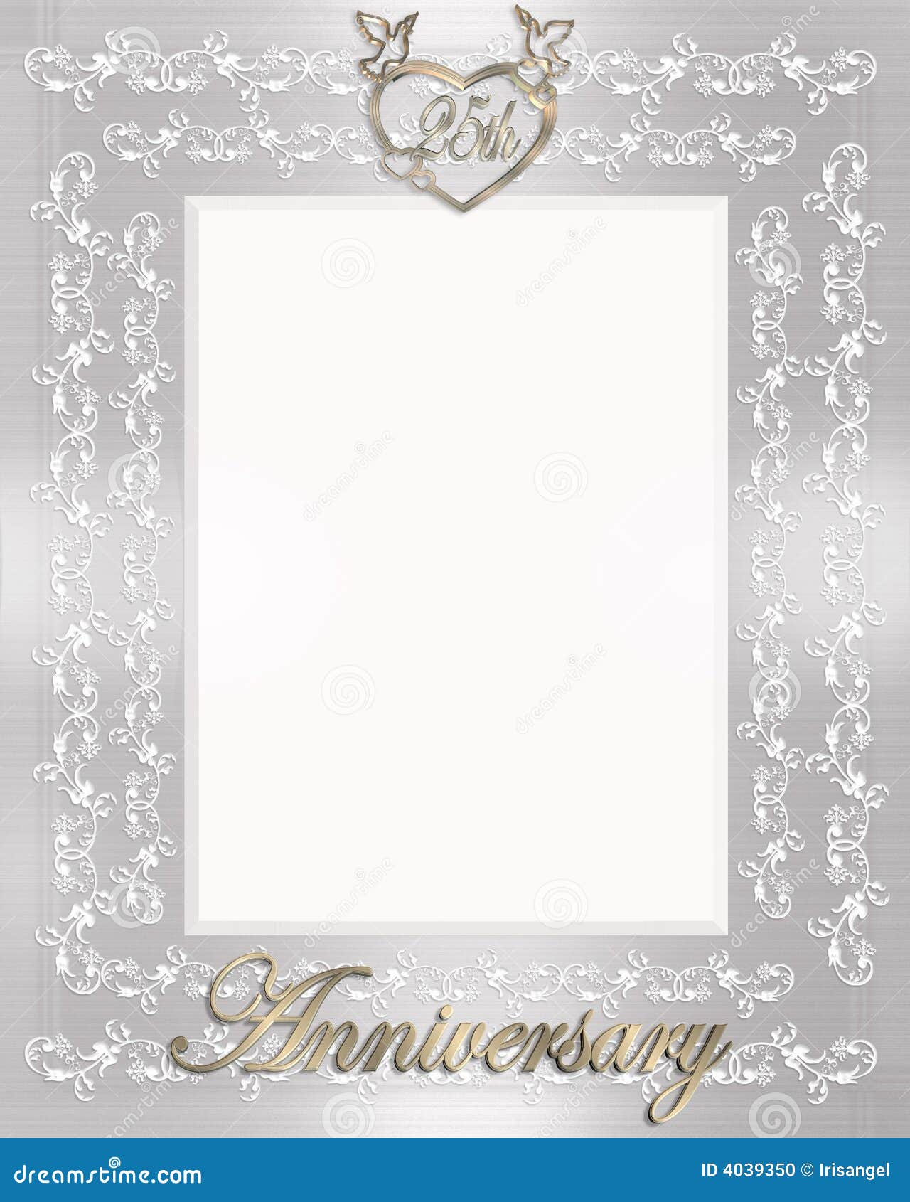 25th Wedding Anniversary Invitation Stock Illustration - Illustration of  detailed, graphic: 4039350