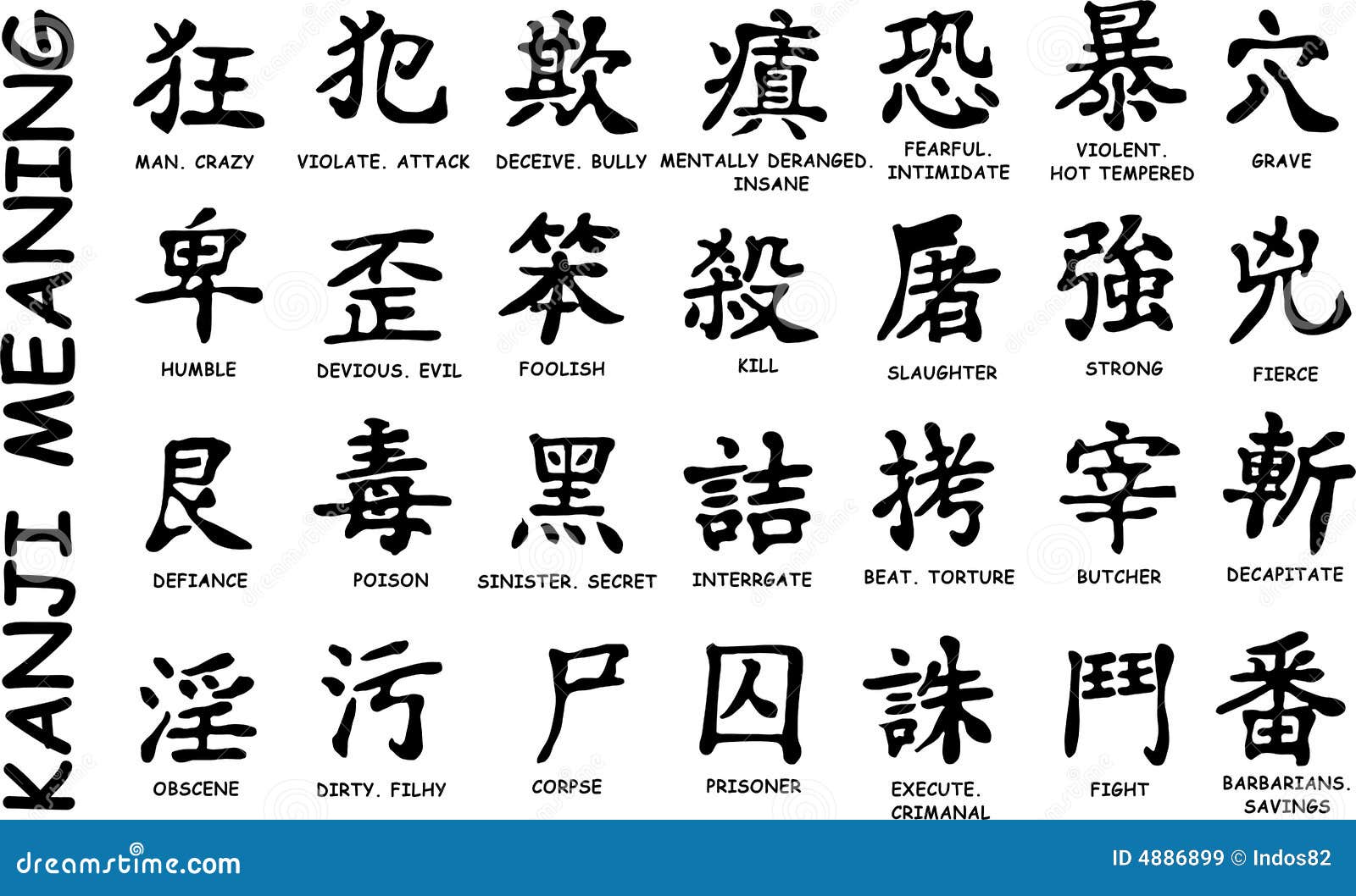 28 Japanese Hieroglyphs Royalty Free Stock Images - Image: 4886899