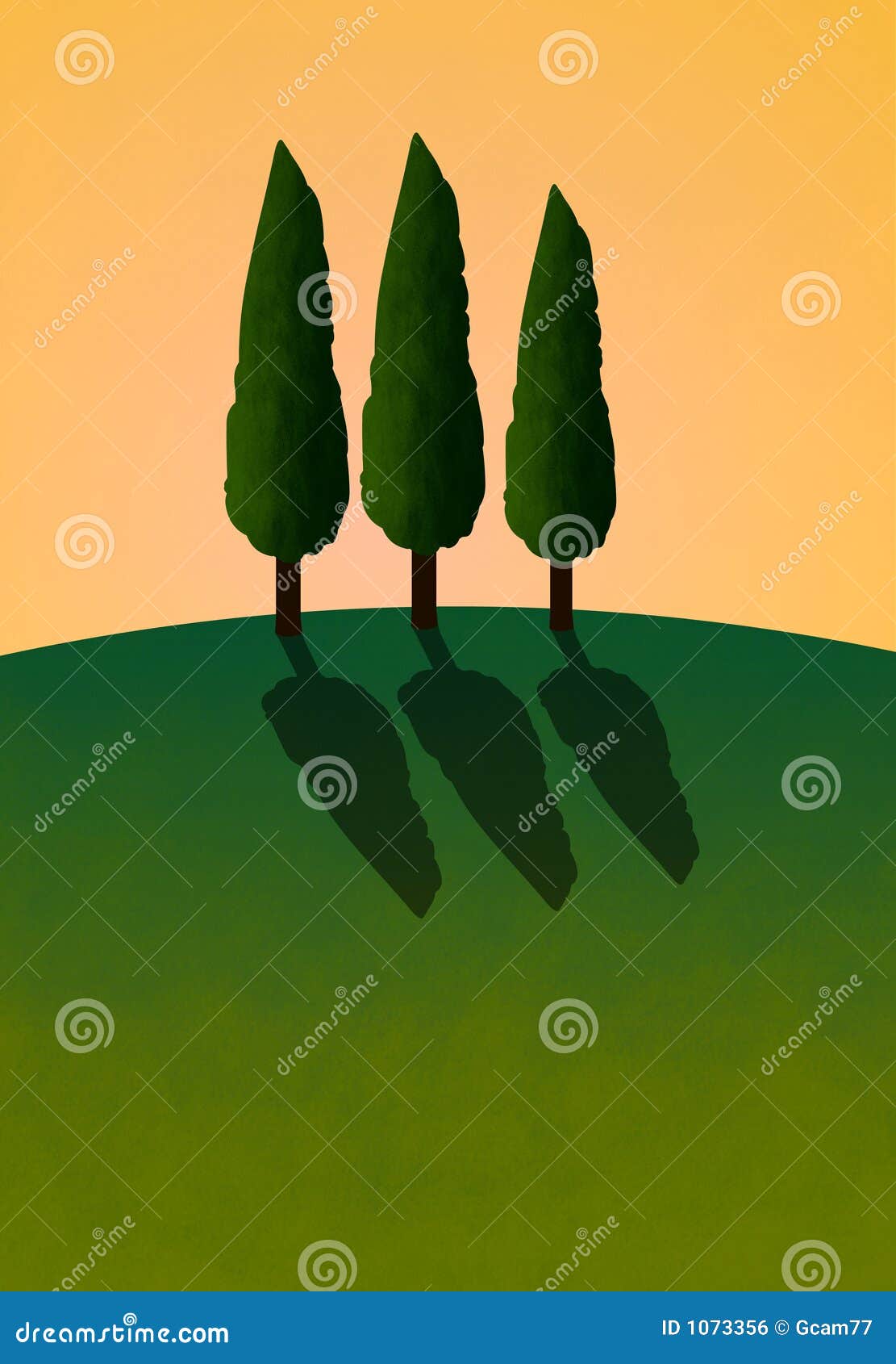 3 cypress hill stock illustration. Illustration of texture 1073356