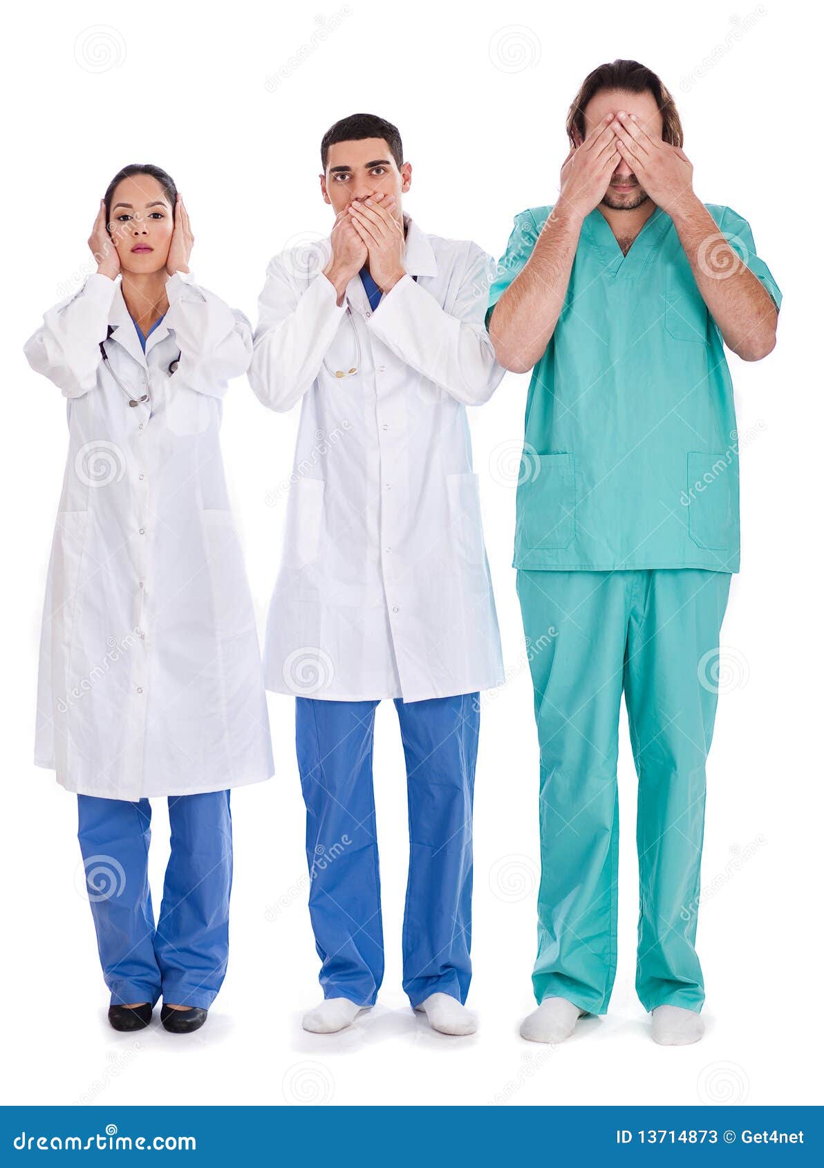 3 doctors don't see, don't speak and don't hear