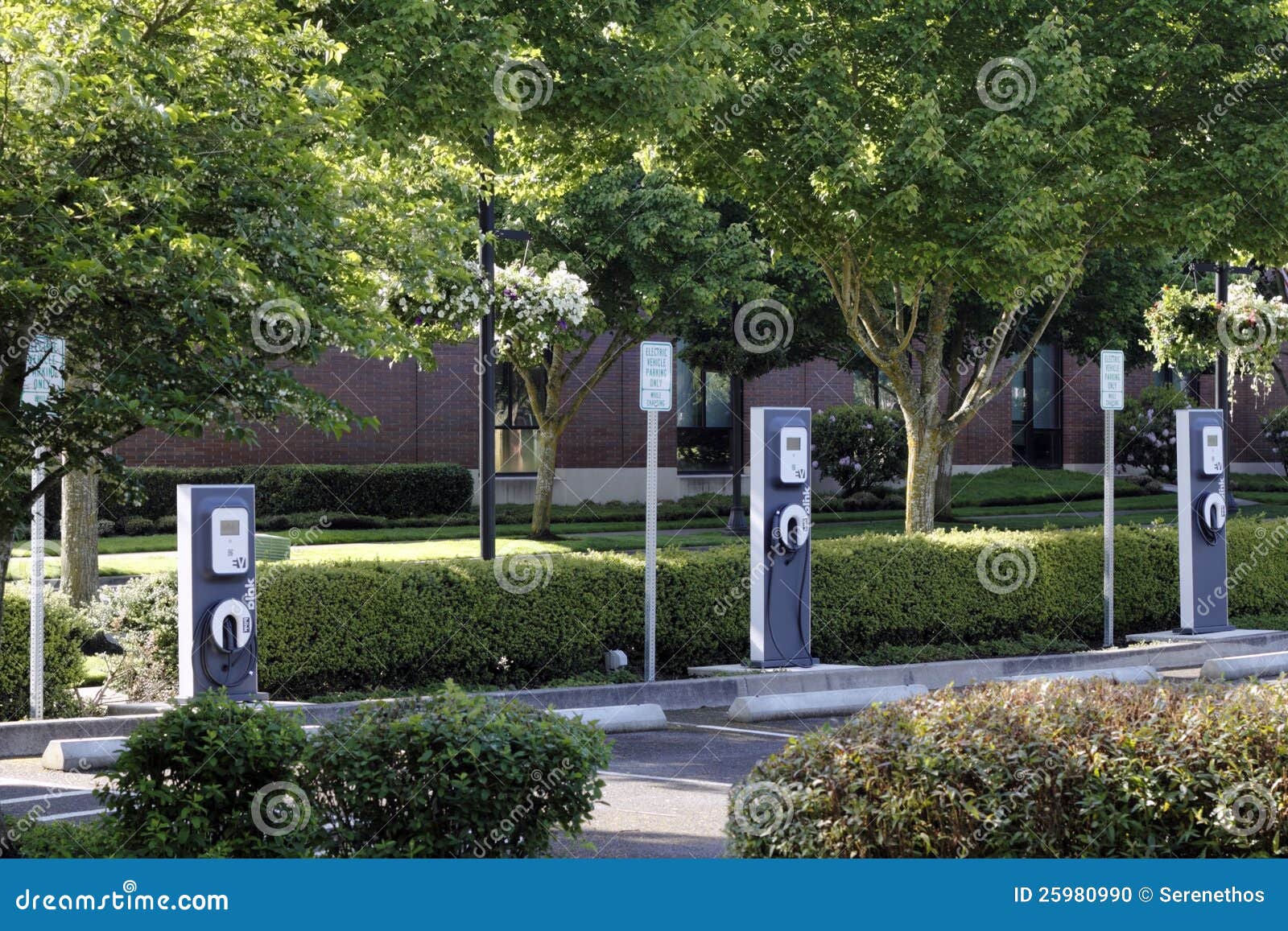 3 Electric Vehicle Charging Stations Editorial Image Image of