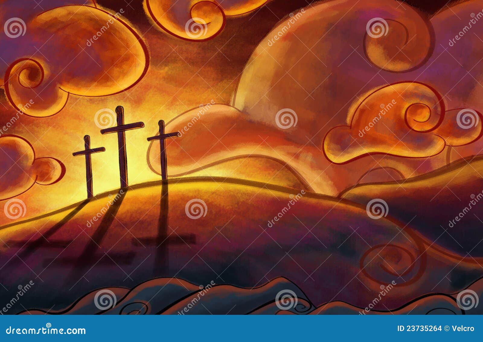 3 Kreuze stock abbildung. Illustration von leer, drei - 23735264