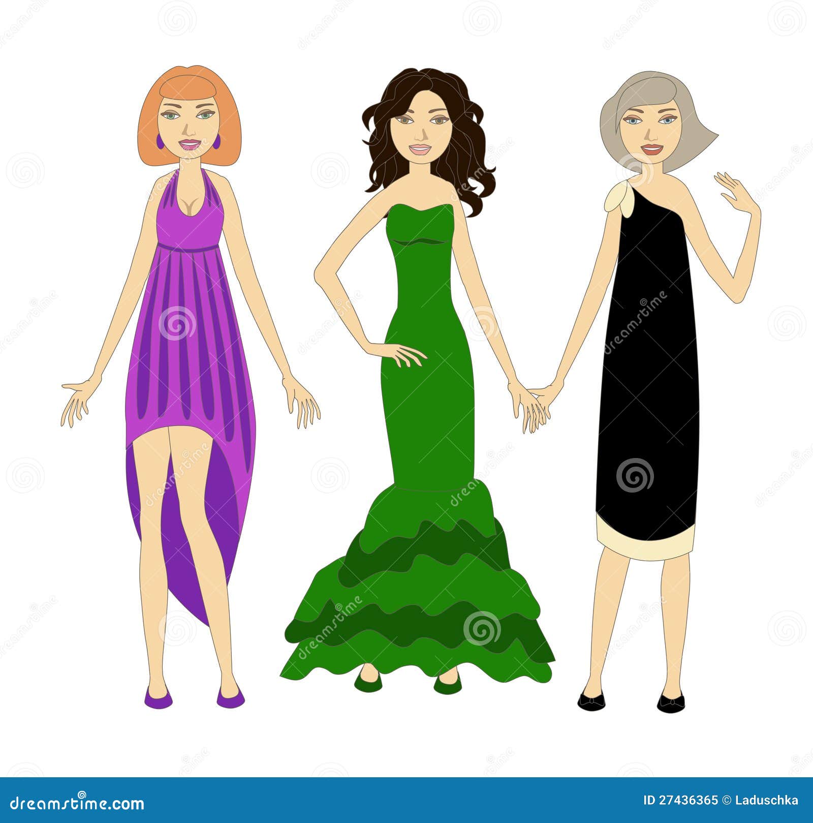 zuigen Voorstel verdacht 3 vrouwen vector illustratie. Illustration of vrienden - 27436365