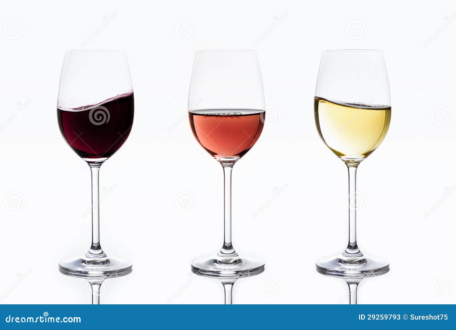 3 wines swashing gently