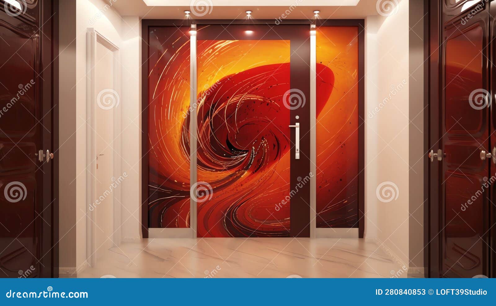 3262_lamination_of_doors_3 stock illustration. Illustration of machine