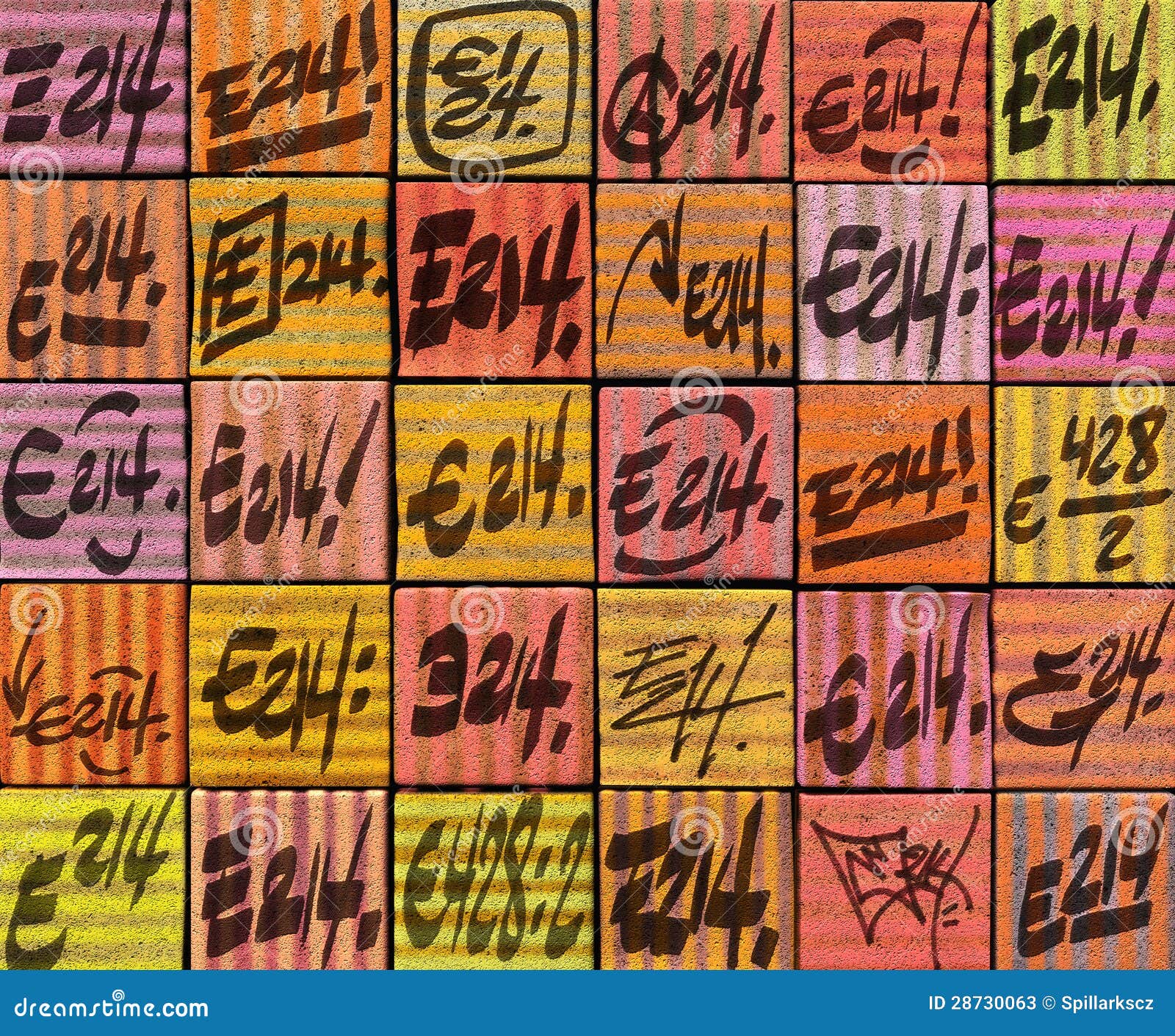 3d Abstract Graffiti Spray Tag Backdrop in Multiple Color Stock Image