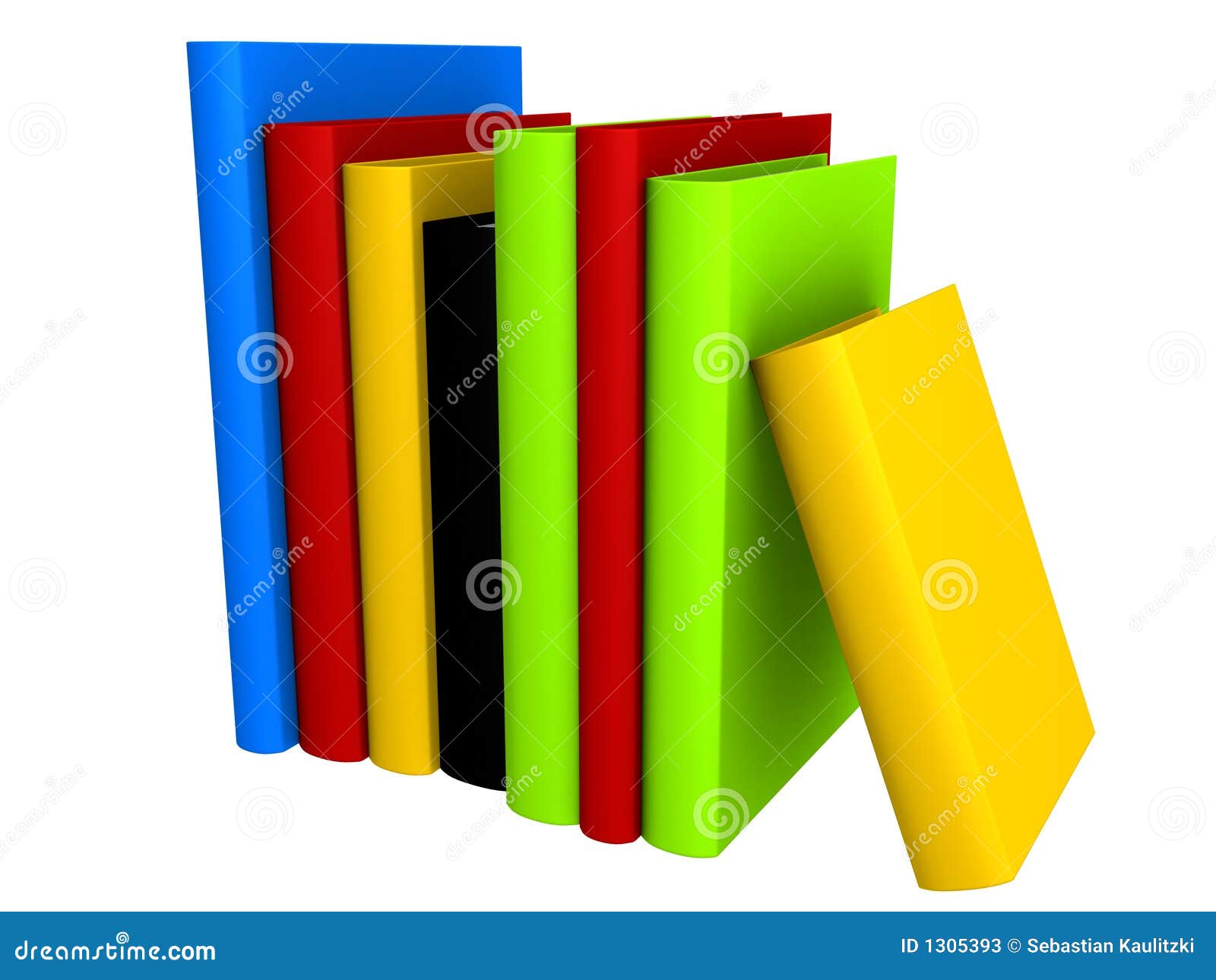 3d books stock illustration. Illustration of rendered - 1305393