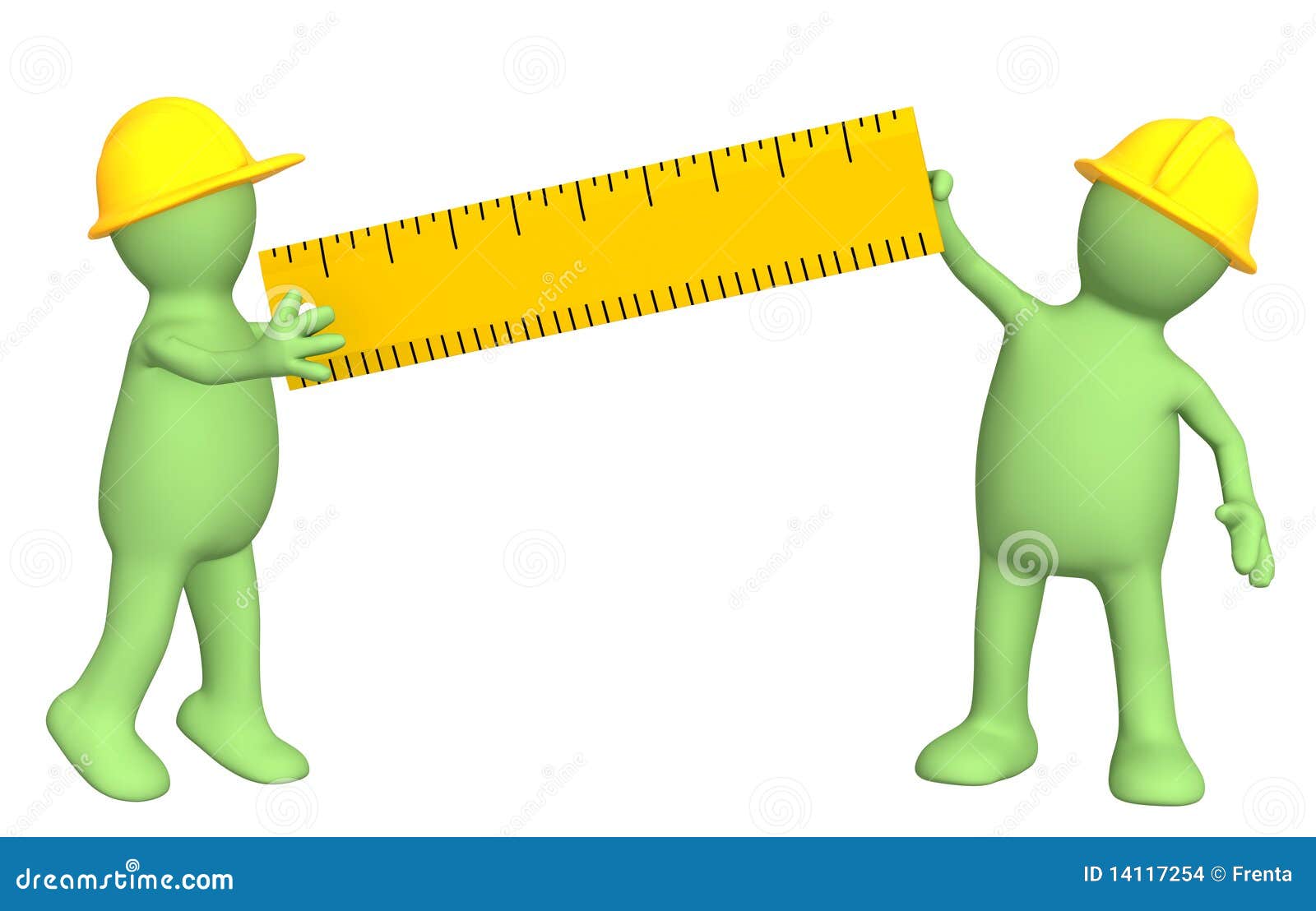 3d Builders With Ruler Stock Images Image 14117254