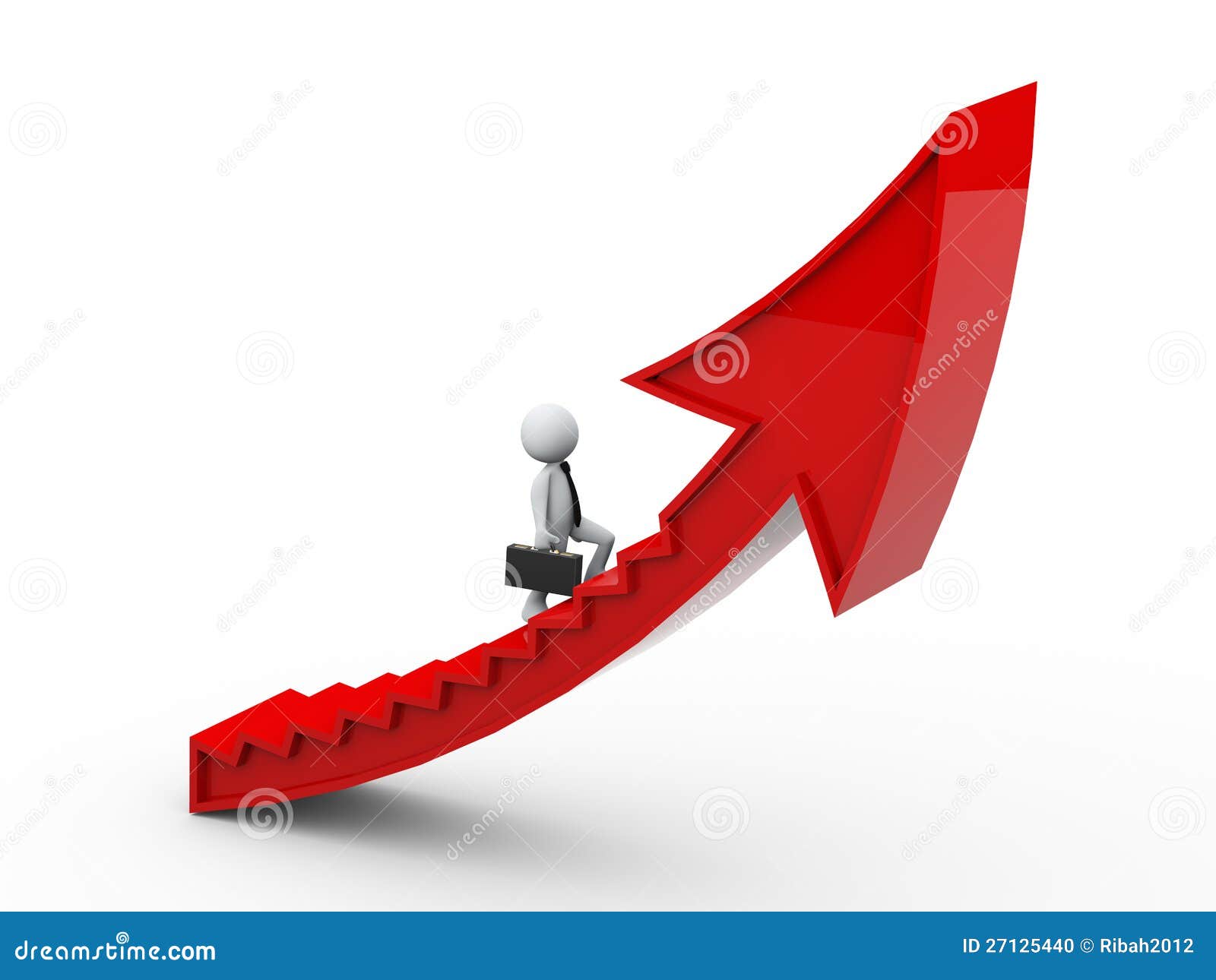 3d businessman stair 27125440