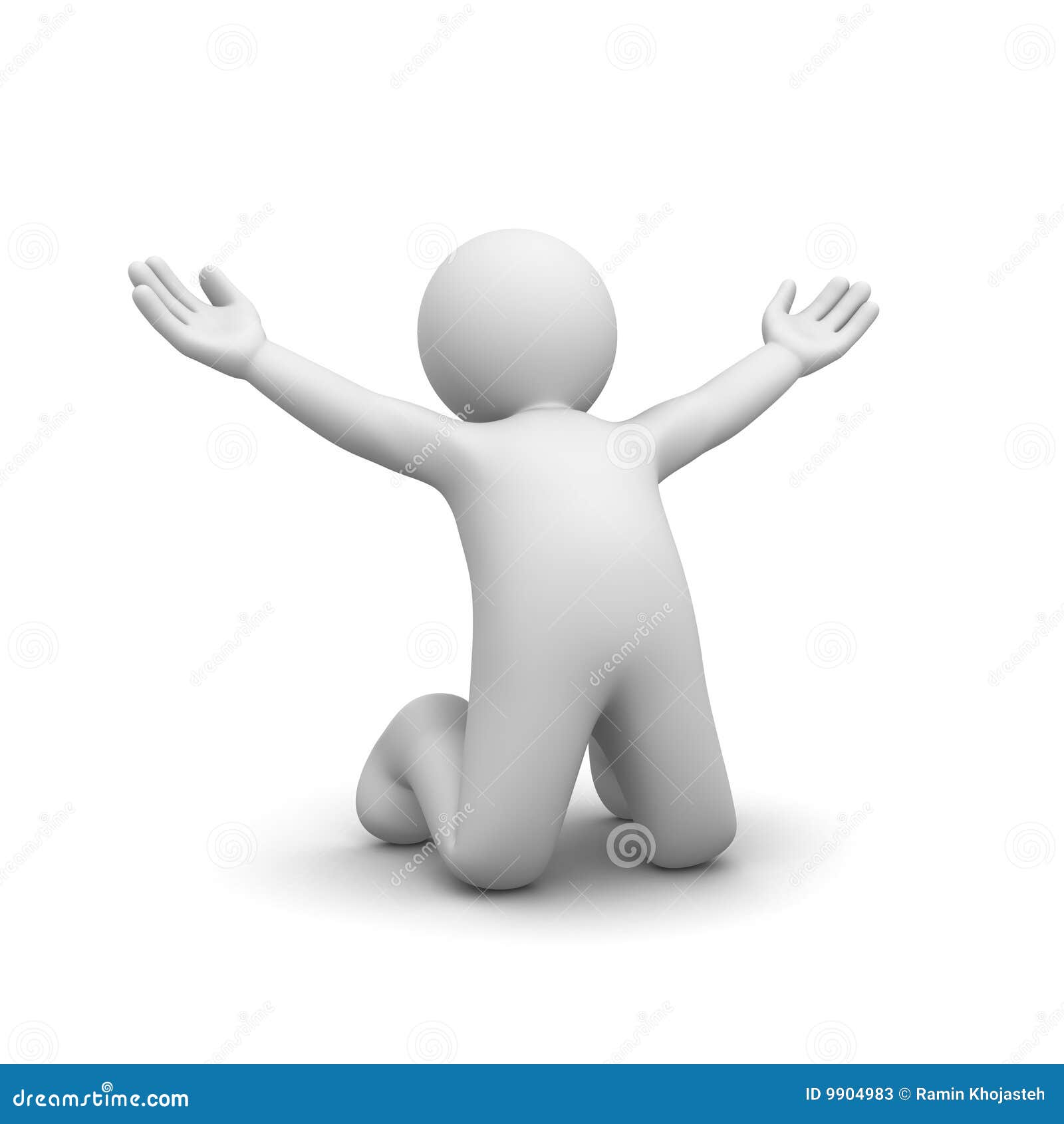 3D Character is Happy stock illustration. Illustration of lively - 9904983