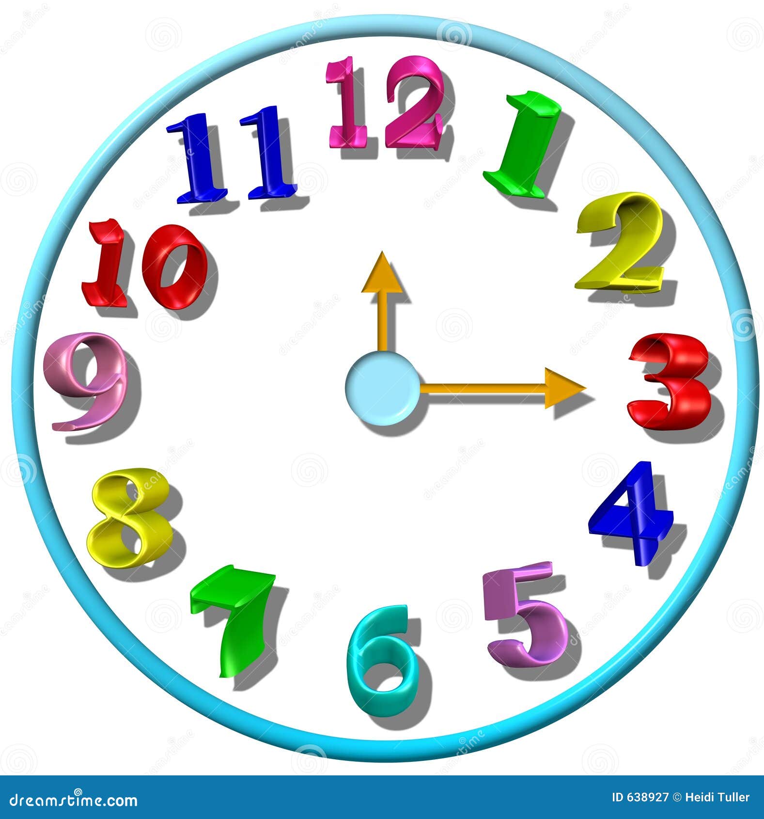 3d children's clock