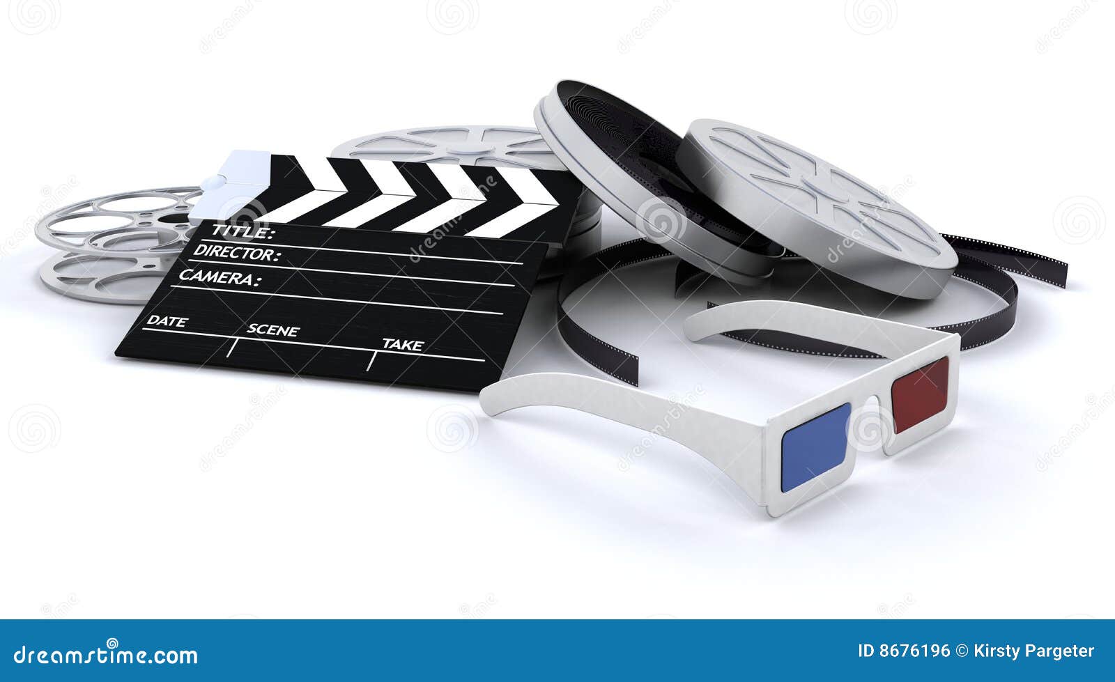 3D Cinema equipment stock illustration. Illustration of cinema 8676196